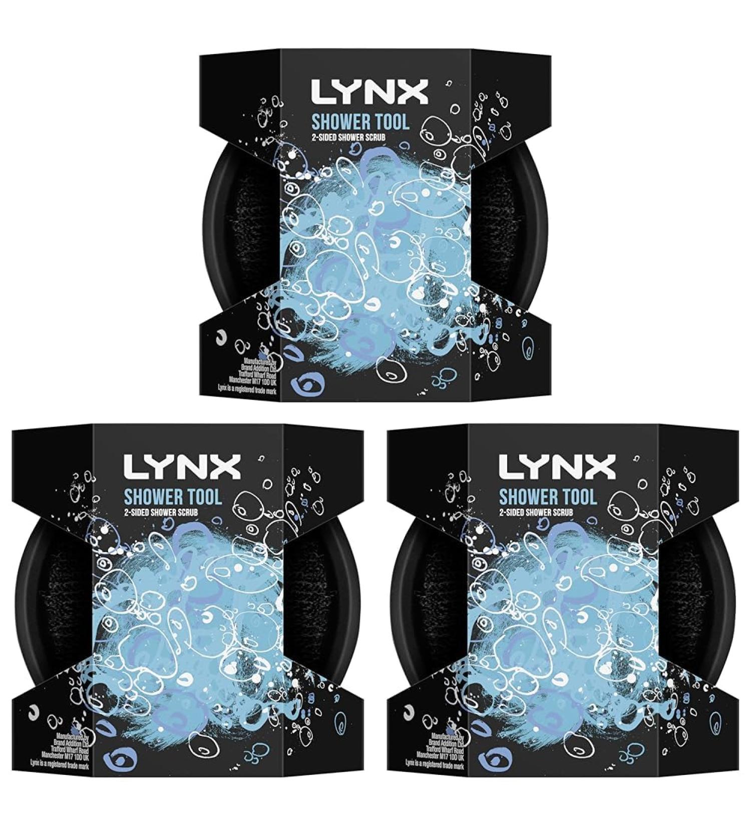 Lynx 2-Sided Shower Tool with 2 scrubbing Options Shower Sponge for a Better Clean 1 Piece Black (Pack of 3) 1 count (Pack of 3) Single Pack - Buy Online on SooperMarket.com