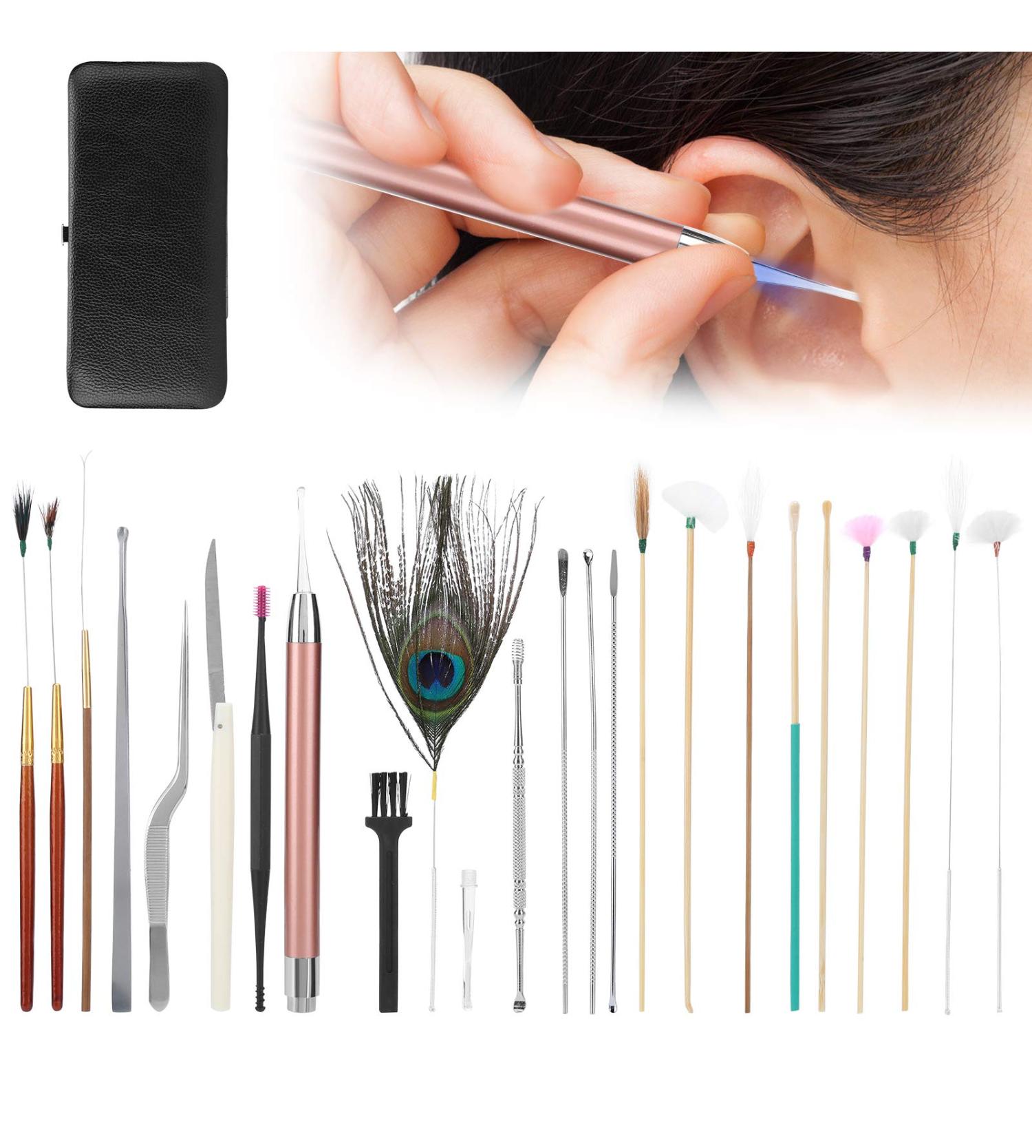 Ear Wax Removal Tool Ear Pick Sets Double Ended Tools Set 23 Classic Black Ear Pick Sets
