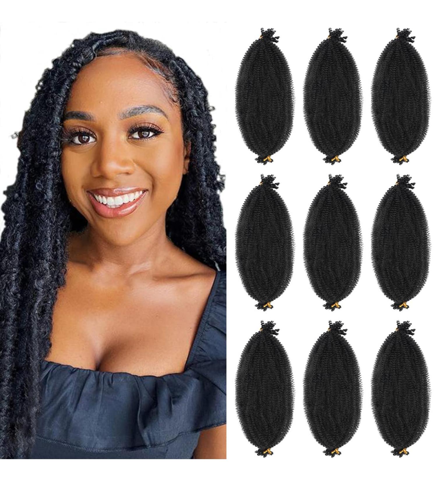 Springy Afro Twist Hair 24 9 Packs - Soft Synthetic Marley Twist Extensions - Buy Online on SooperMarket.com