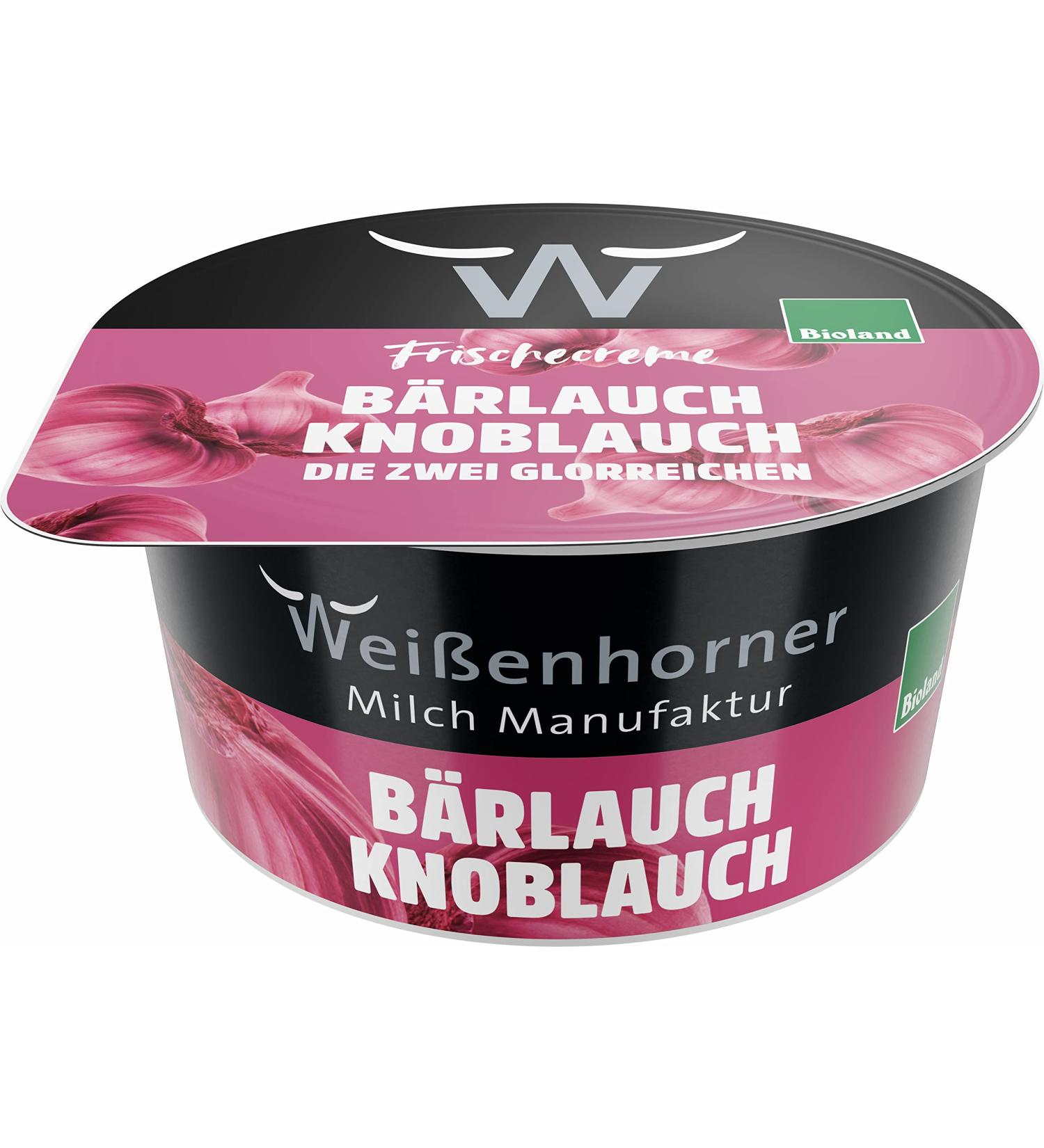 Weißenhorner Milch Manufaktur Bioland FreshCream Wild Garlic-Garlic (6 x 150 gr)