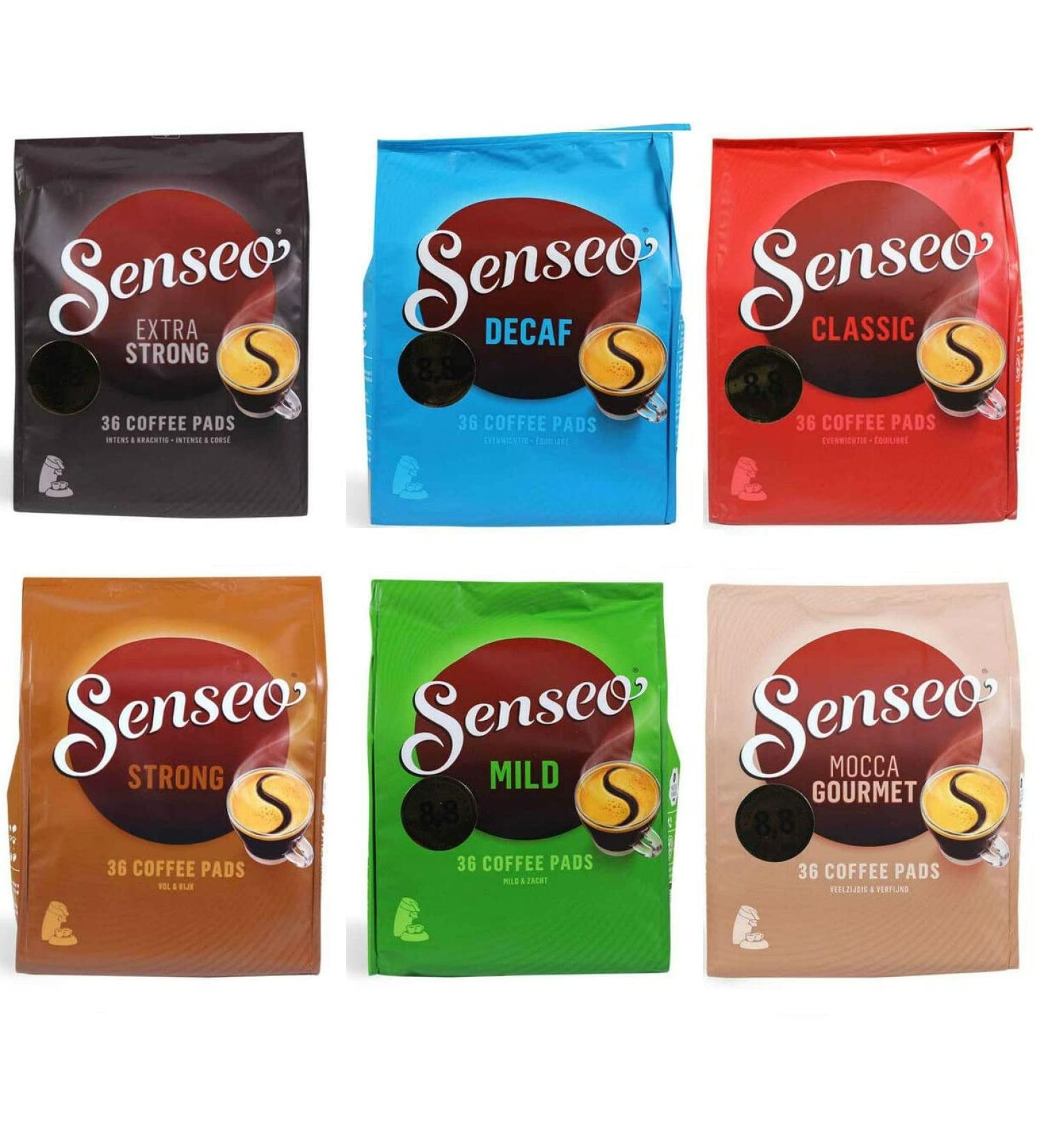 Senseo Coffee Packs 36 Coffee Pods Select Any 3 Flavours From our Amazing Range Including: Dark Decaf Classic & Many More Customize your order - Buy Online on SooperMarket.com