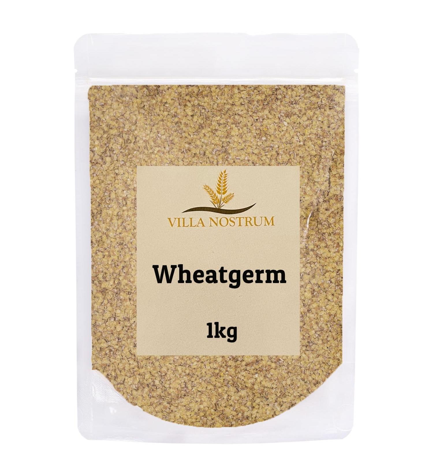Wheatgerm 1kg for Baking Smoothies Cereals Granolas & Muffins. All-Natural High Fiber Vegan by Villa Nostrum - Buy Online on SooperMarket.com