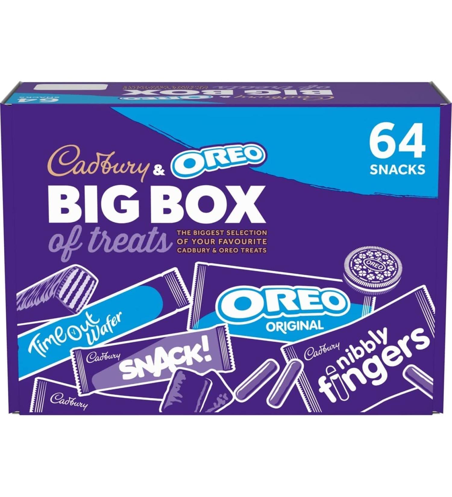 Cadbury & OREO Biscuit 64 Big Box of Treats 1.8kg Milk Chocolate Fingers Time Out Snack I Sharing Big Biscuit Gift Family Size Party Office Supplies Lunch Box | Sold by ESSENTIAL PRODUCTS - Buy Online on SooperMarket.com