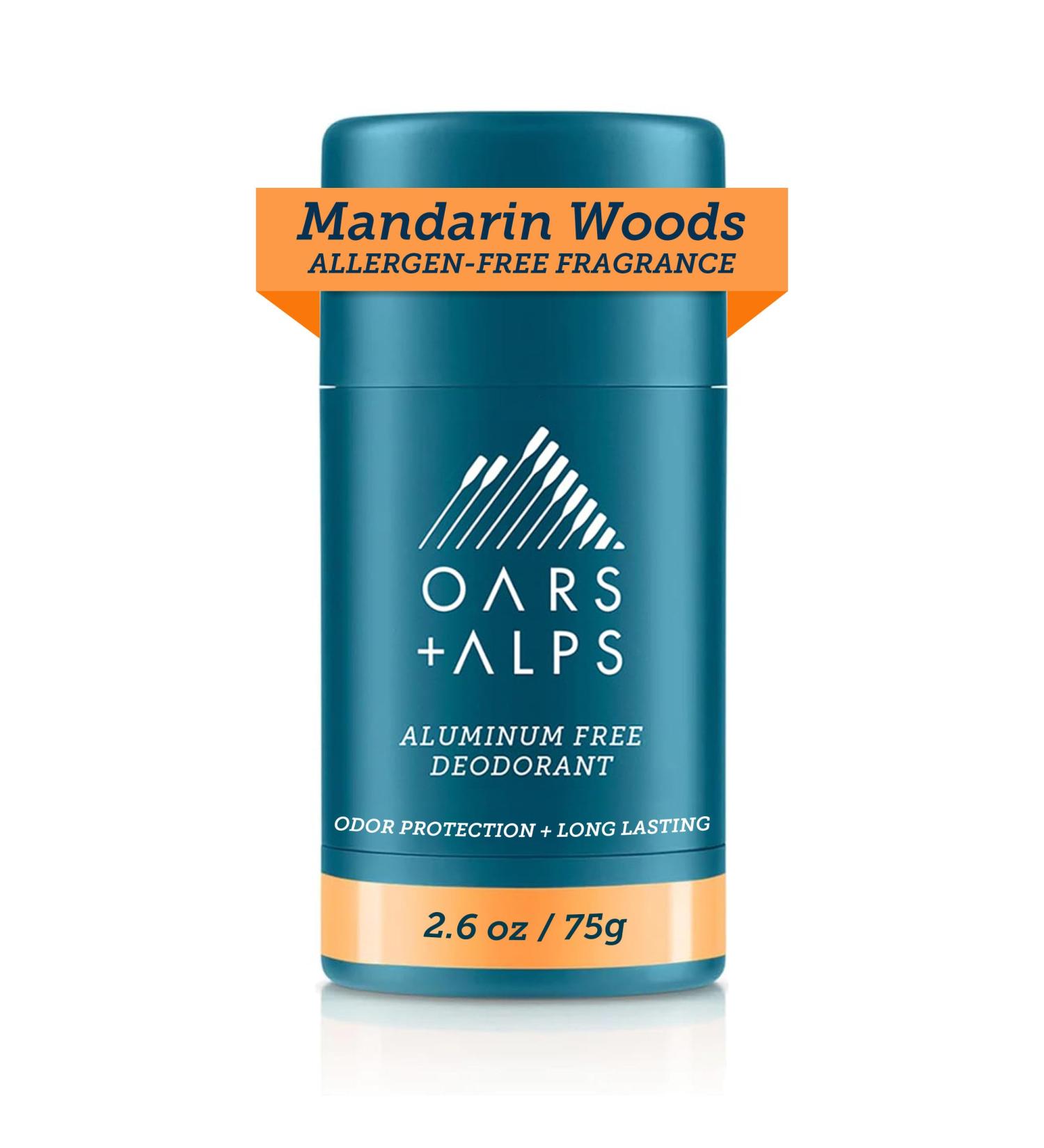 Oars + Alps Aluminum Free Deodorant for Men and Women Dermatologist Tested and for Sensitive Skin Vegan Mandarin Woods 1 Pack 2.6 Oz 1ct - Mandarin Woods - Buy Online on SooperMarket.com