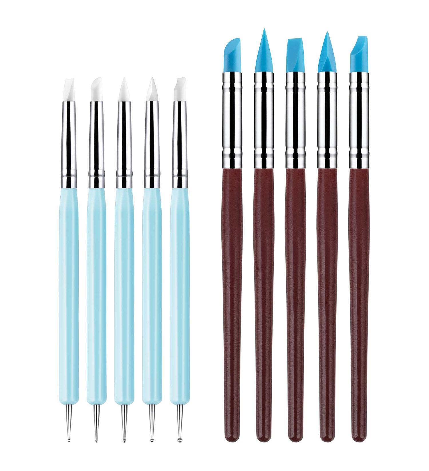 10Pcs Silicone Clay Sculpting Dotting Tools for DIY Pottery Craft & Handicraft - Buy Online on SooperMarket.com