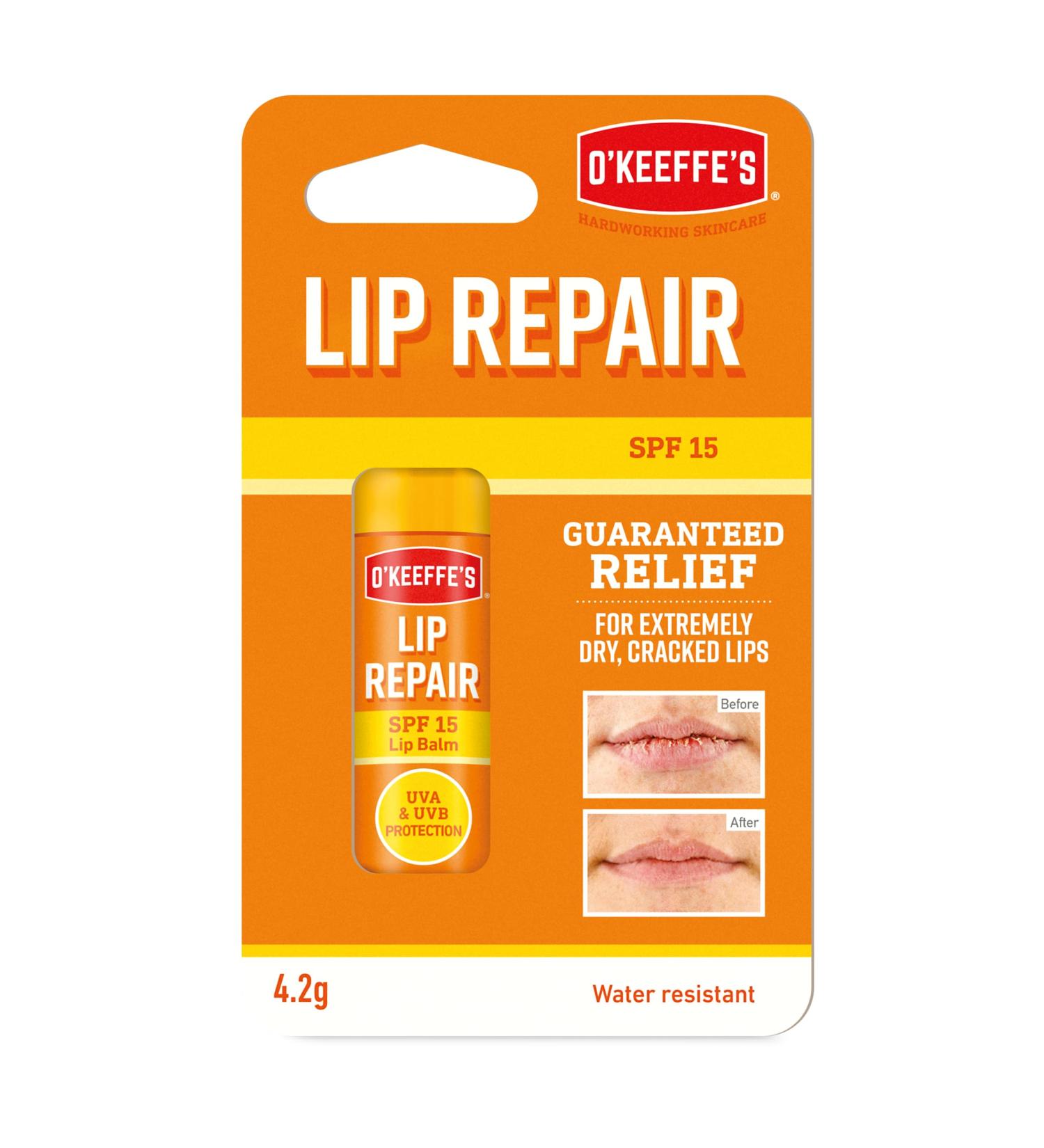 O'Keeffe's Lip Repair and Protect SPF15 4.2g - Hydrating Lip Balm with Sun Protection - Buy Online on SooperMarket.com