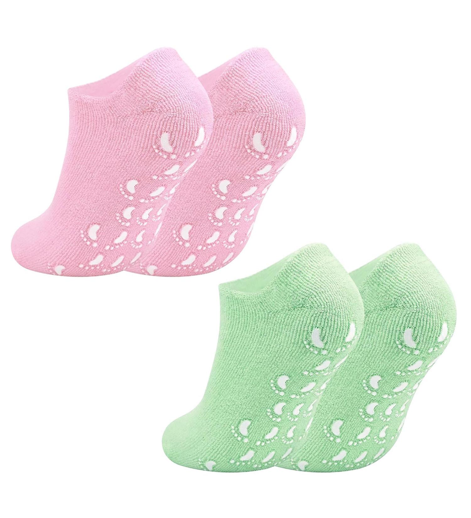 Zuroki Gel Socks - Moisturizing Spa Foot Care for Soft Feet | Reusable Cornea Socks | Ideal Gift for Women | 2 Pairs - Buy Online on SooperMarket.com