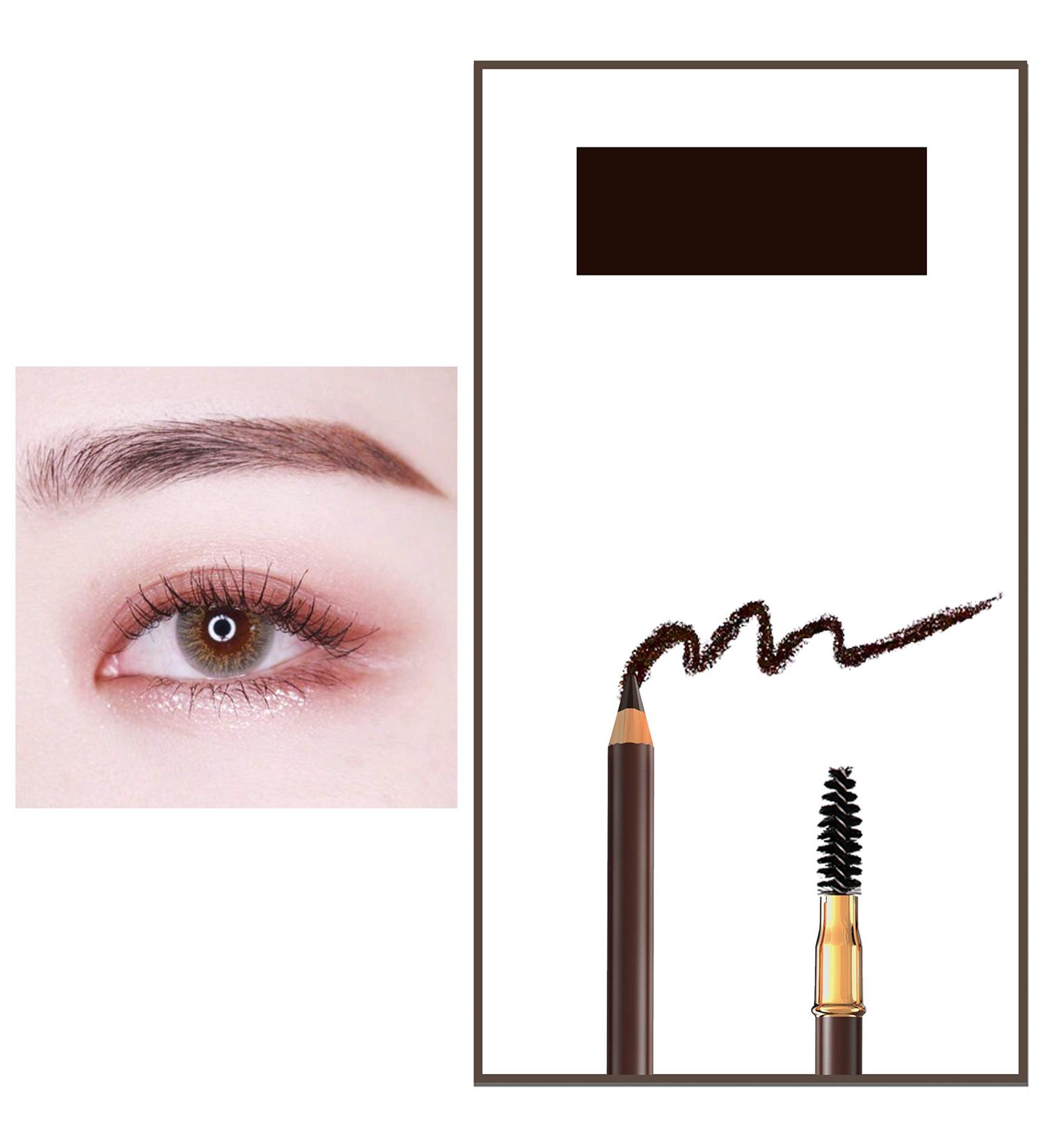 Long Lasting Waterproof Eyebrow Pencil in Dark Brown - 12H Sweat Resistant - 5 Colors Available - Buy Online on SooperMarket.com
