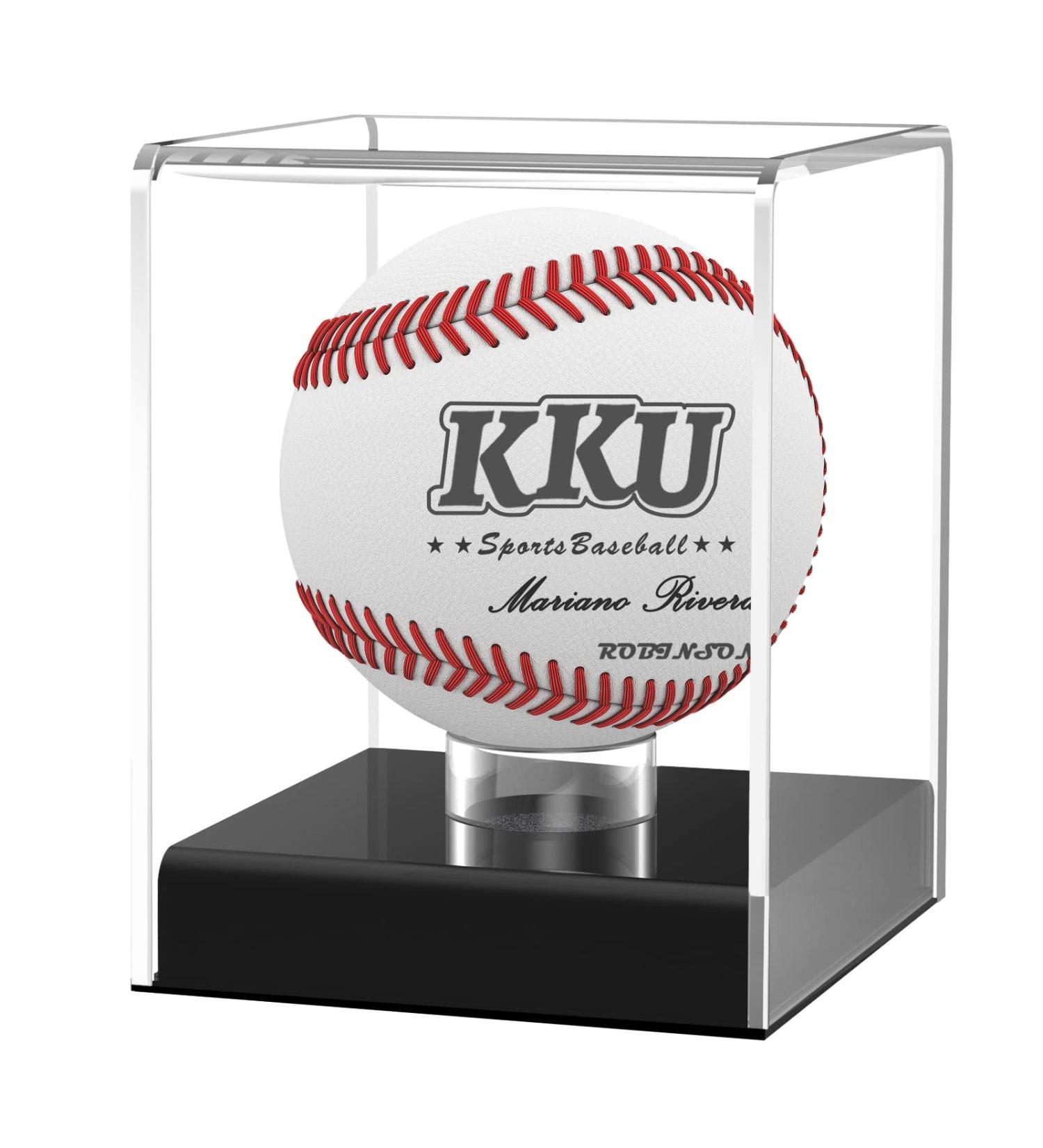 KKU Baseball Display Case - UV Protected Acrylic Holder for Official Size Baseball, Memorabilia Storage - 1 Pack - Buy Online on SooperMarket.com