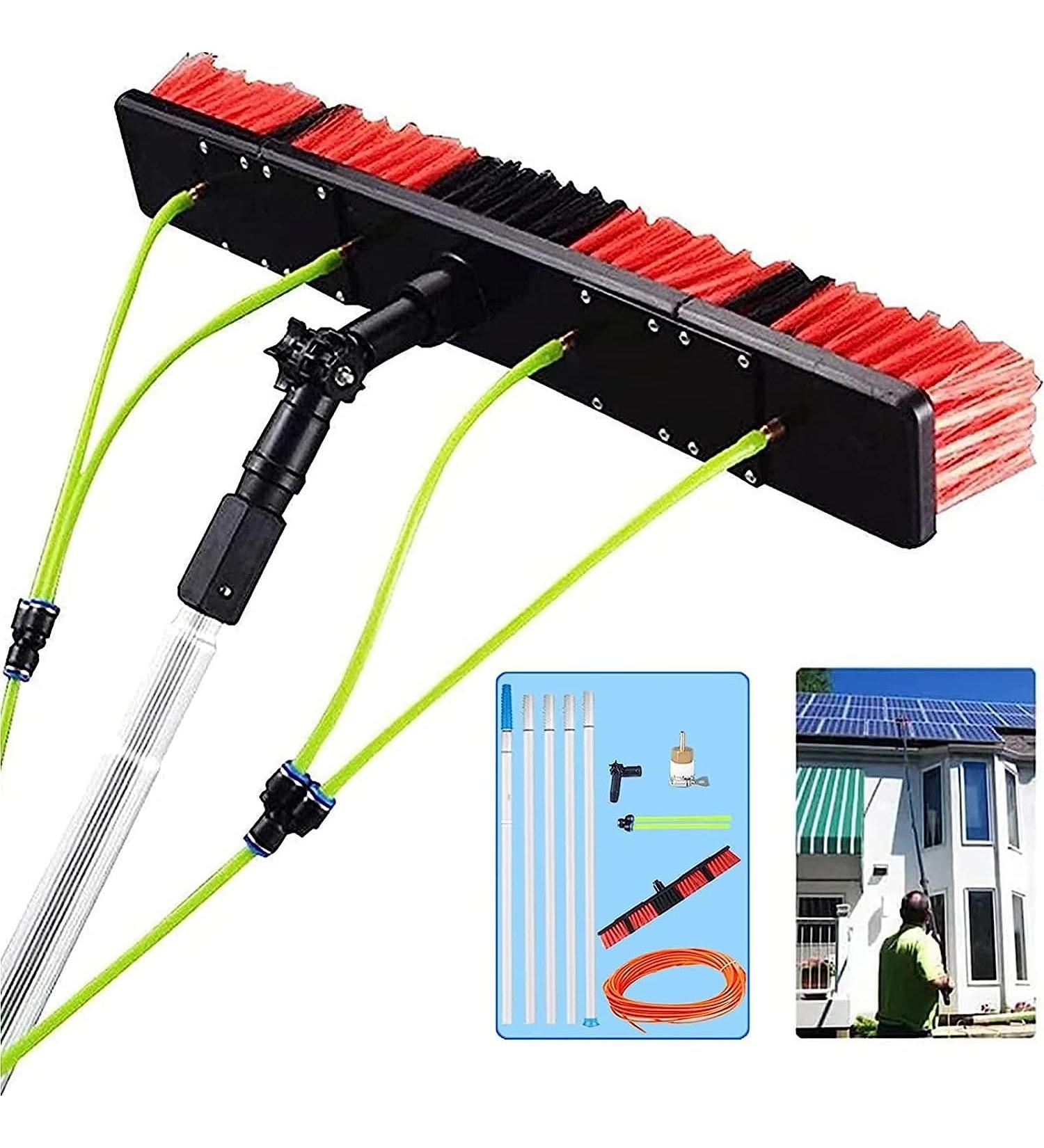 5-12m Extension Pole Window Washer Combo Telescopic Pole for Window Cleaning Extension Pole for Cleaning Windows 35cm Brush Head 4M/13FT - Buy Online on SooperMarket.com