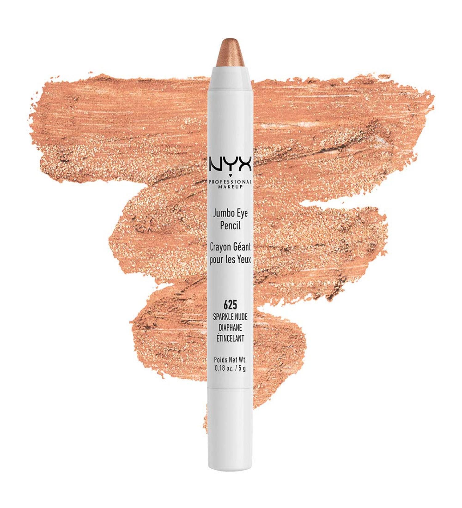 NYX Jumbo Eye Pencil - Sparkle Nude | Eyeshadow & Eyeliner | Light Gold Glitter - Buy Online on SooperMarket.com
