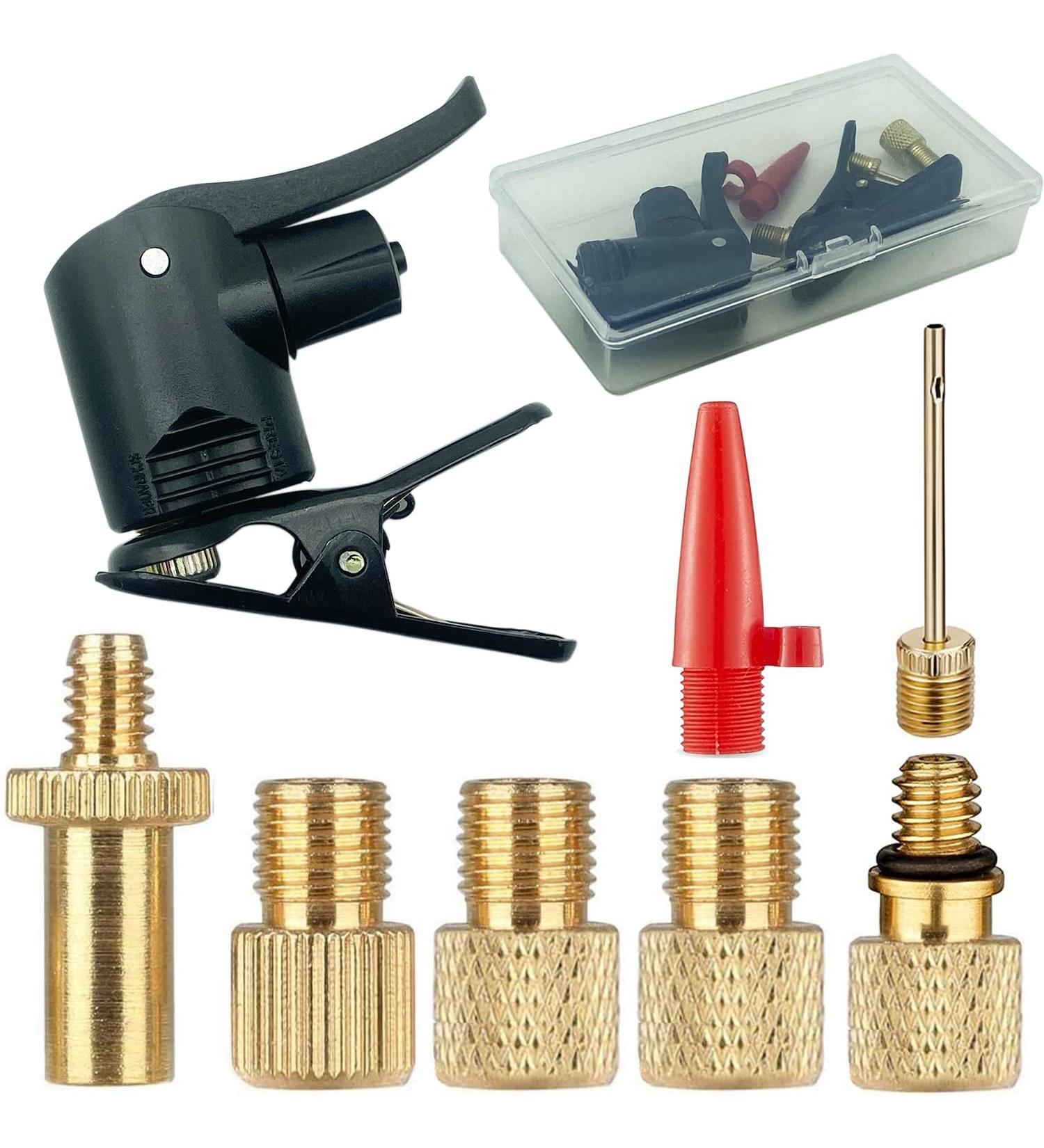 Universal Bicycle Valve Adapter Pump Head Set | Schrader Presta & Dunlop Compatible | Perfect for All Tires & Footballs - Buy Online on SooperMarket.com