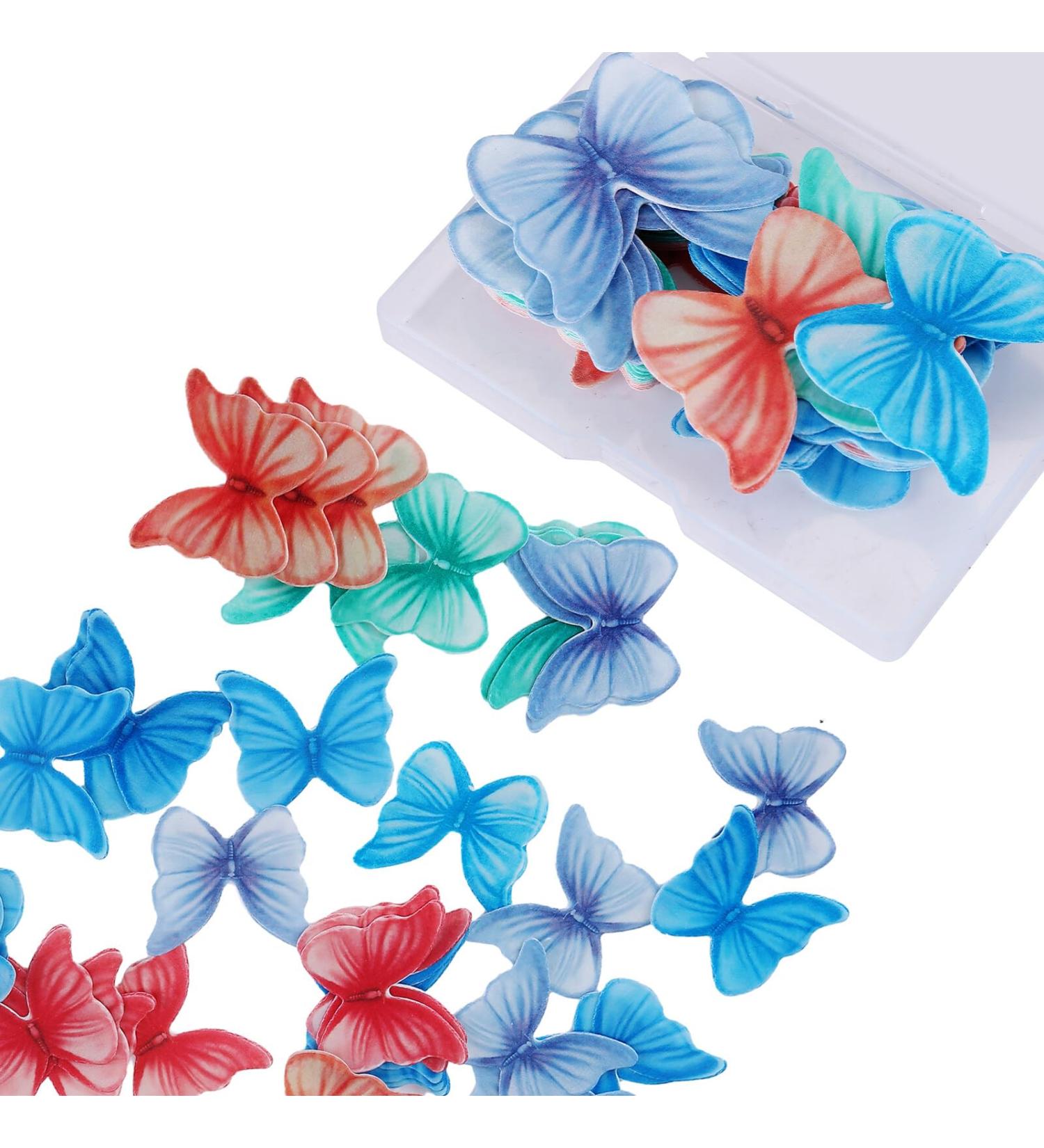 48Pcs Edible Wafer Paper Butterflies Cupcake Topper Cake Decorations Mix Edible Rice Paper Paper Cake Dessert Toppers Party Cake Decorations for Birthday Party Baby Shower Wedding Mix a - Buy Online on SooperMarket.com