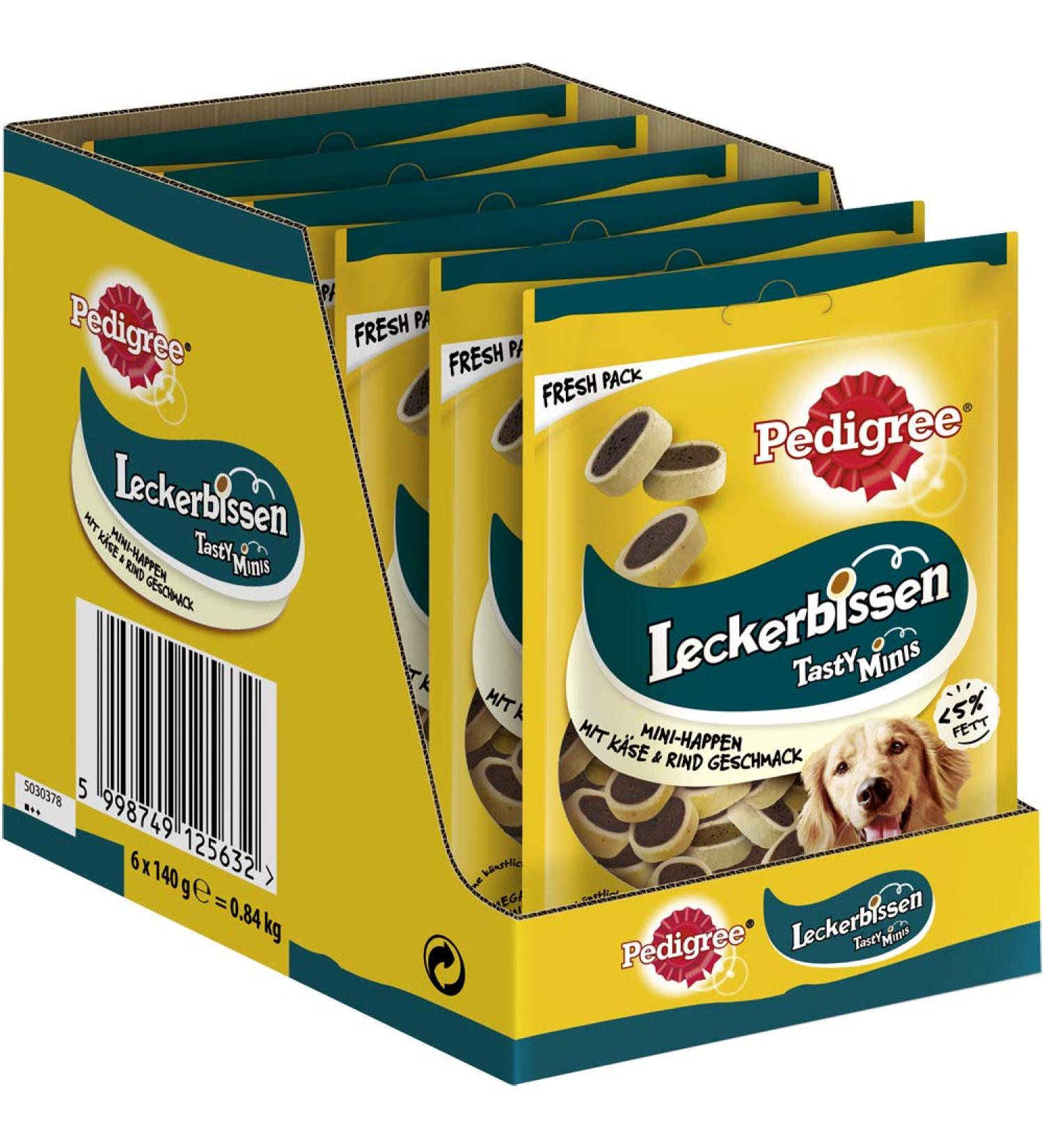 Shop Pedigree Mini Bite Dog Snacks - 6 Pack of Beef & Cheese Biscuits for Training | 840g Delicious Treats - Buy Online on SooperMarket.com