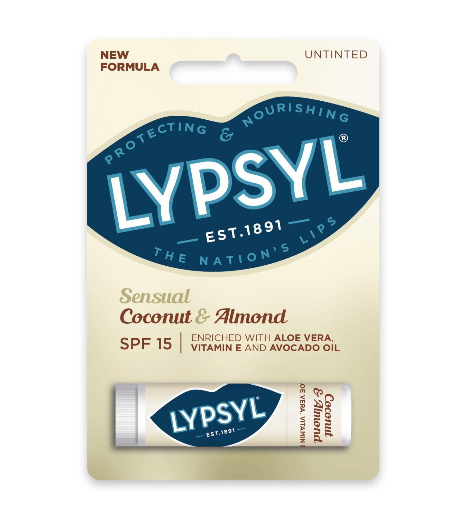 Lypsyl Sensual Lip Balm SPF 15 Coconut and Almond 20g