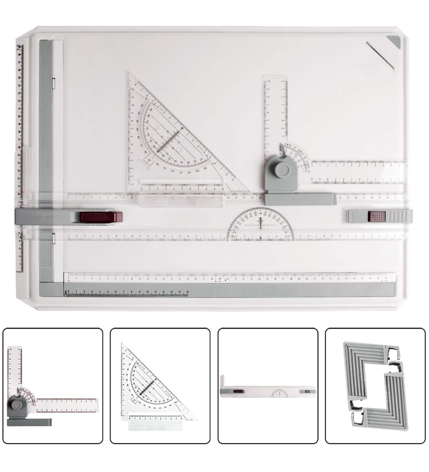 JILoffice A3 Drawing Board  Lightweight Multi-Funtion Drafting Table with Adjustable Measuring System Angle - Buy Online on SooperMarket.com