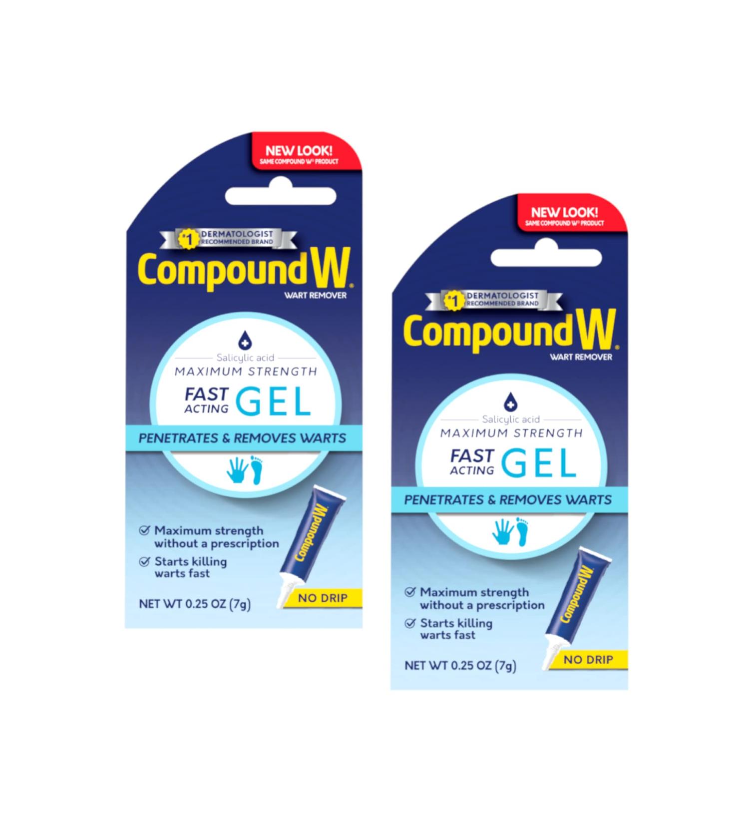 Compound W Fast-Acting Gel Wart Remover (Pack of 2) | Effective Treatment - Buy Online on SooperMarket.com