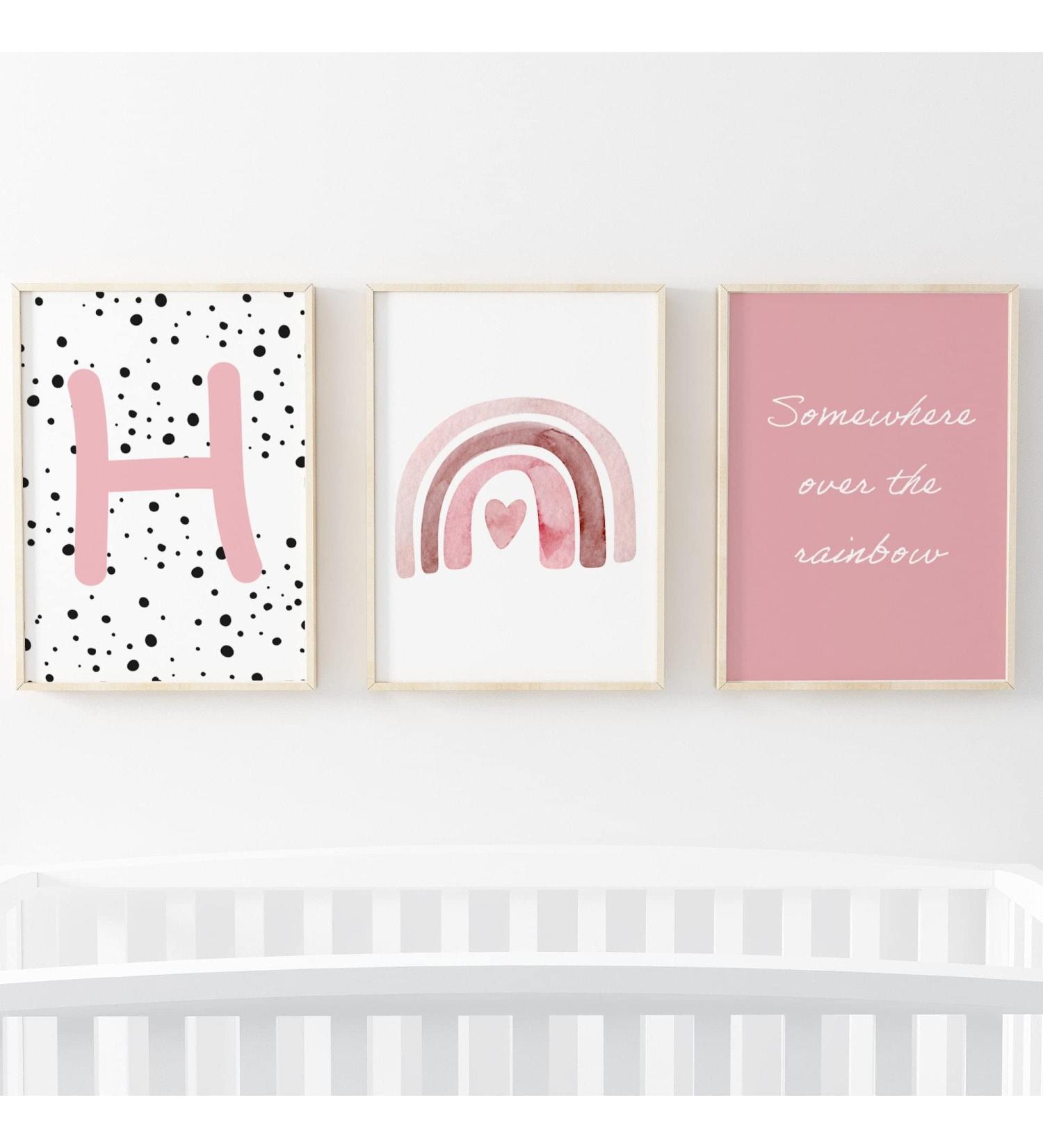 Pompom Prints Set of 3 Girls Bedroom Prints Rainbow Nursery Prints Scandi Boho Style Nursery Decor Playroom Prints Picture Frames not Included (A3 H) A3 H - Buy Online on SooperMarket.com