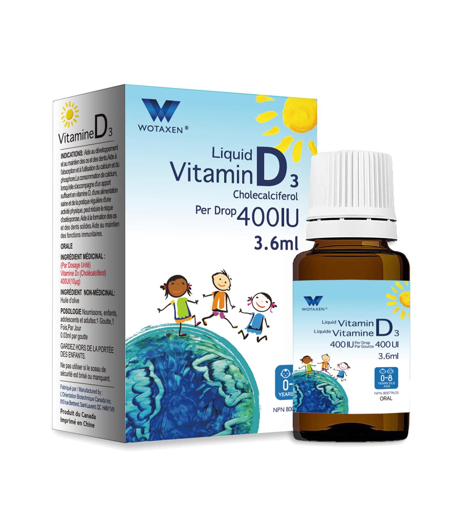 WOTAXEN Liquid Vitamin D3 400IU 3.6ml - Buy Online on SooperMarket.com
