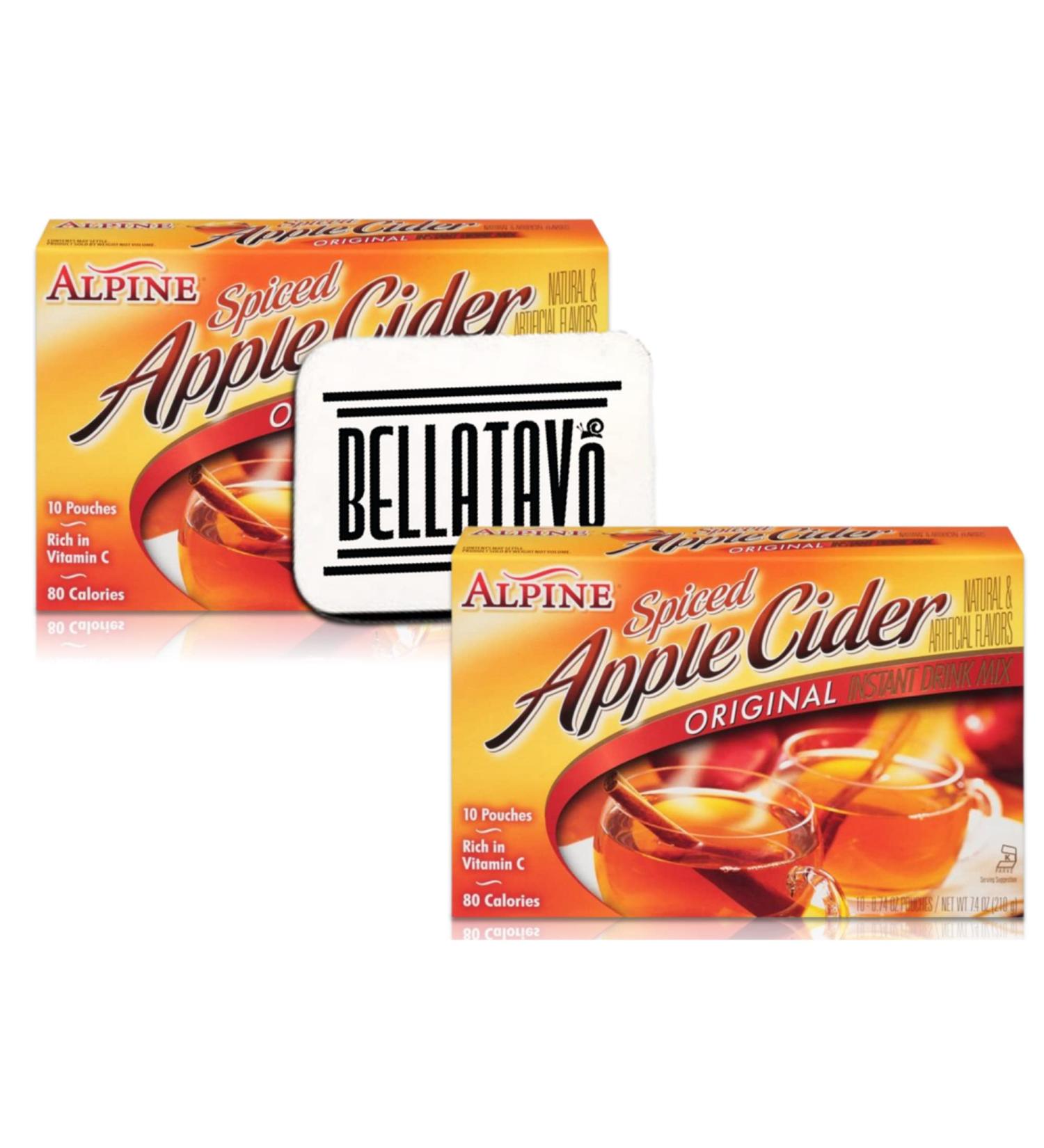 Alpine Spiced Apple Cider Drink Mix Bundle - 2 Boxes, 10 Packets Each + BELLATAVO Ref Magnet - Buy Online on SooperMarket.com