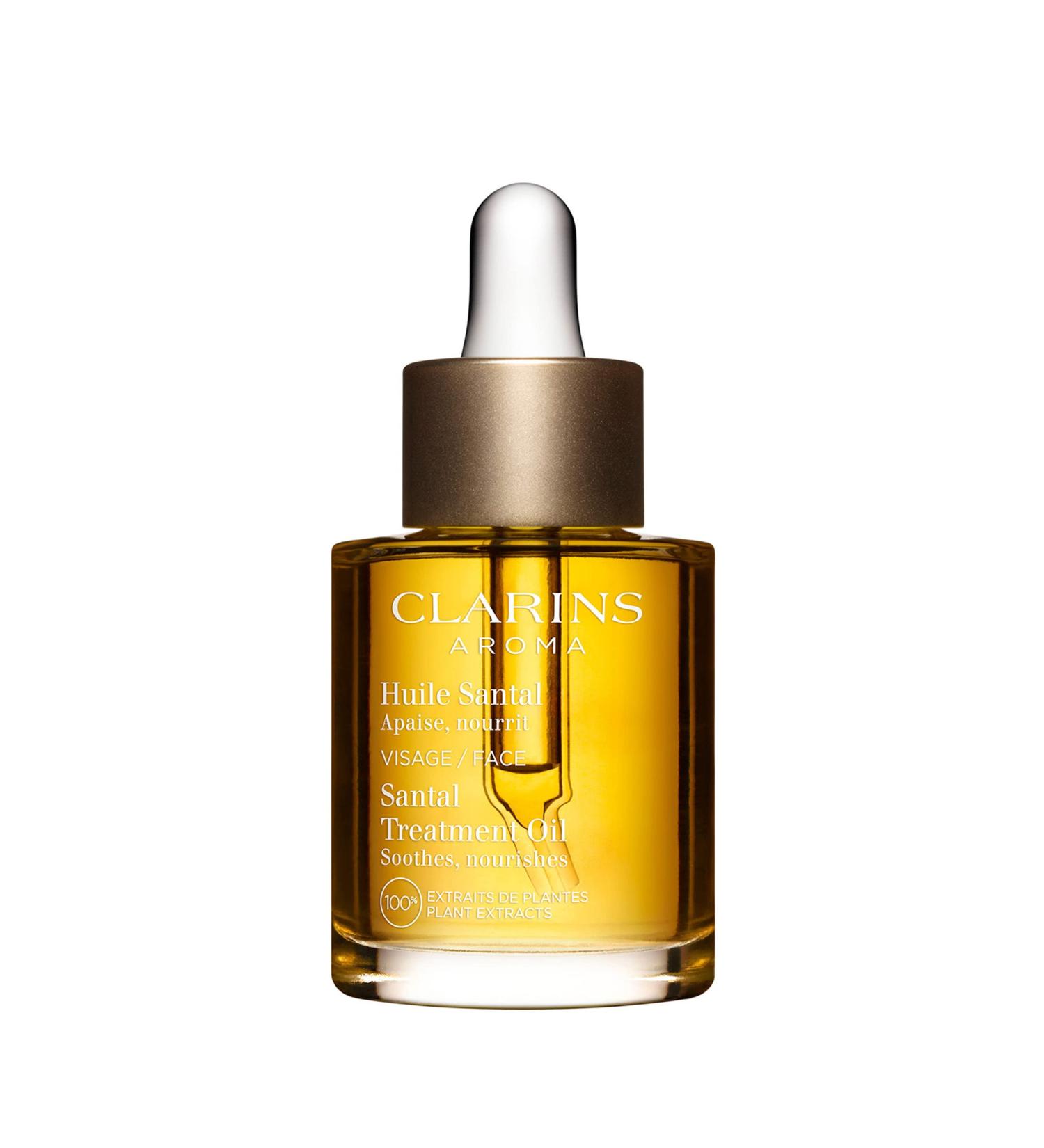 Clarins Santal Face Treatment Oil | Hydrating, Calming, and Smoothing Formula | Reduces Redness and Fine Lines | 100% Natural Plant Extracts - Buy Online on SooperMarket.com