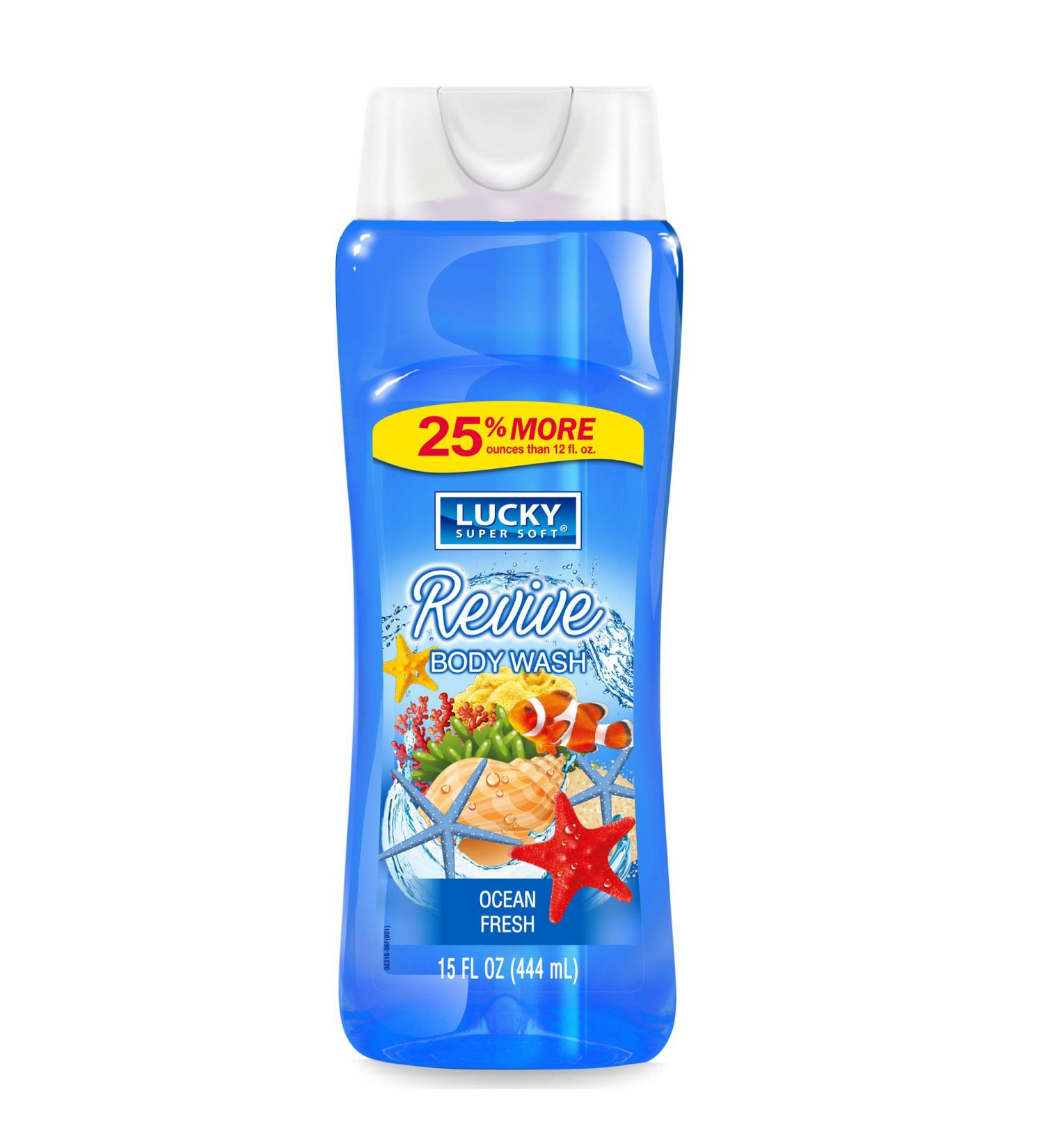 Lucky Super Soft Body Wash Ocean Fresh 15 Ounce