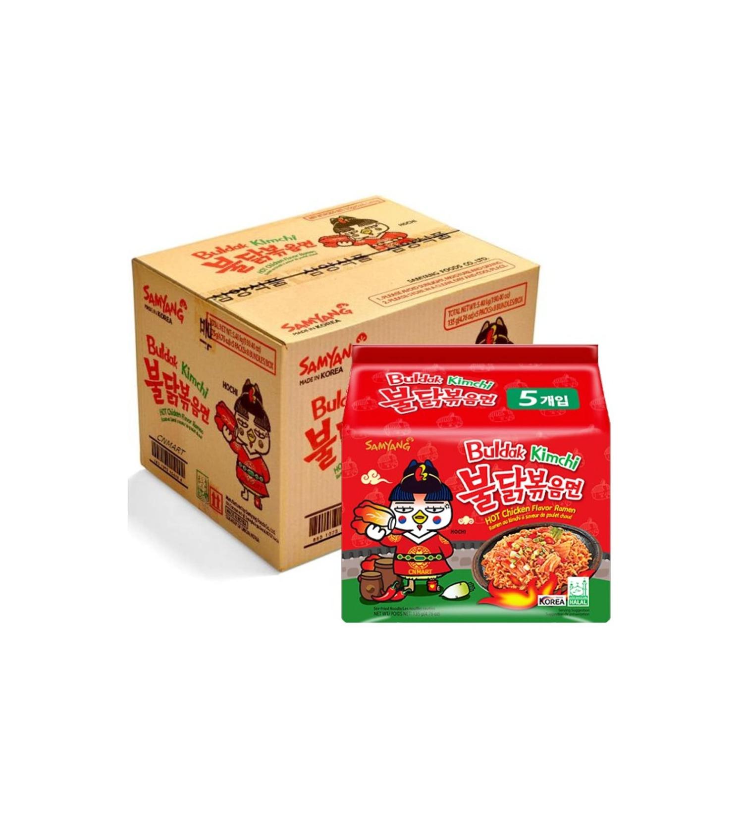 Samyang Kimchi Flavour Hot Chicken Noodle Ramen (Pack of 40) by CNMART - Buy Online on SooperMarket.com