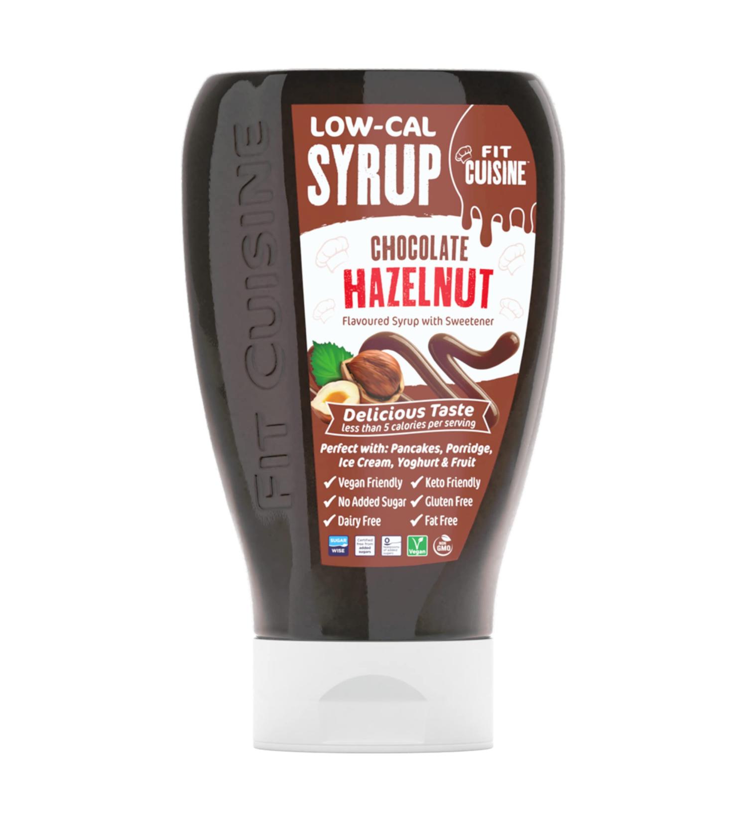 Fit Cuisine Low Calorie Syrup - Low-Cal Syrup to Support Weight Management Low Carb Diet Keto Friendly Vegan For Pancakes Desserts Porridge Ice Cream - 425ml (Chocolate Hazelnut) - Buy Online on SooperMarket.com