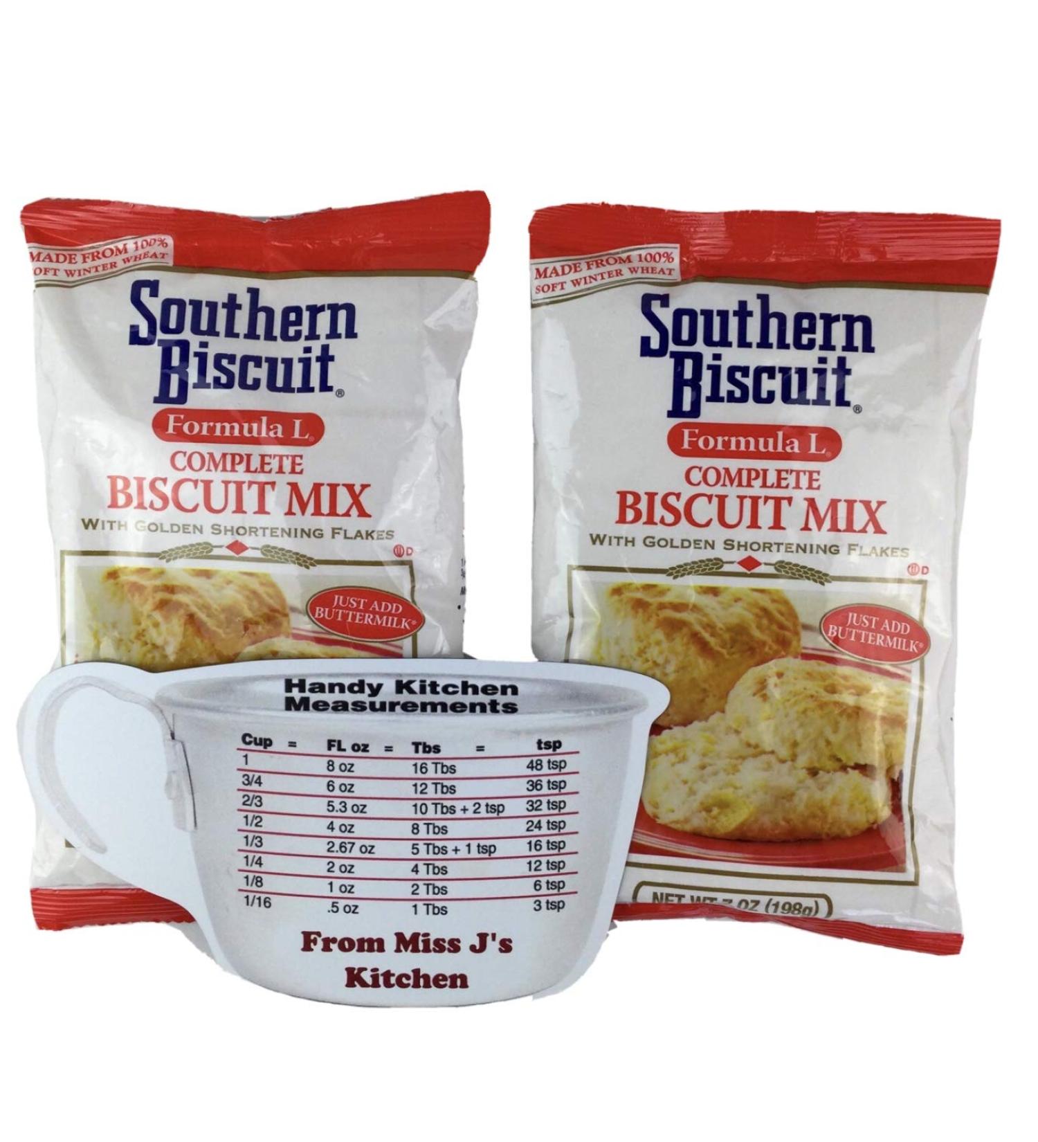 Southern Biscuit Formula L Biscuit Mix 7 oz (2 Bags) with Miss Js Handy Kitchen Measurements Conversion Chart for Refrigerator - Buy Online on SooperMarket.com