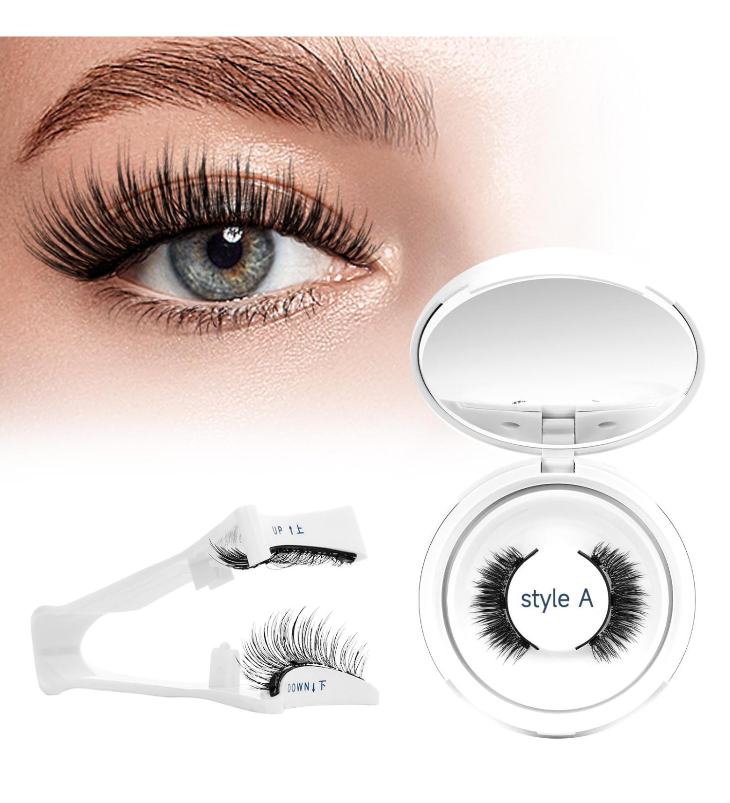 Magnetic Eyelashes with Applicator Higu clace Magnetic Lashes Natural Look 1 Pair Reusable Eyelashes Magnetic Without Eyeliner No Glue Needed Eye Lashes Magnetic Easy to Wear and Remove(Style A) STYLE-A - Buy Online on SooperMarket.com