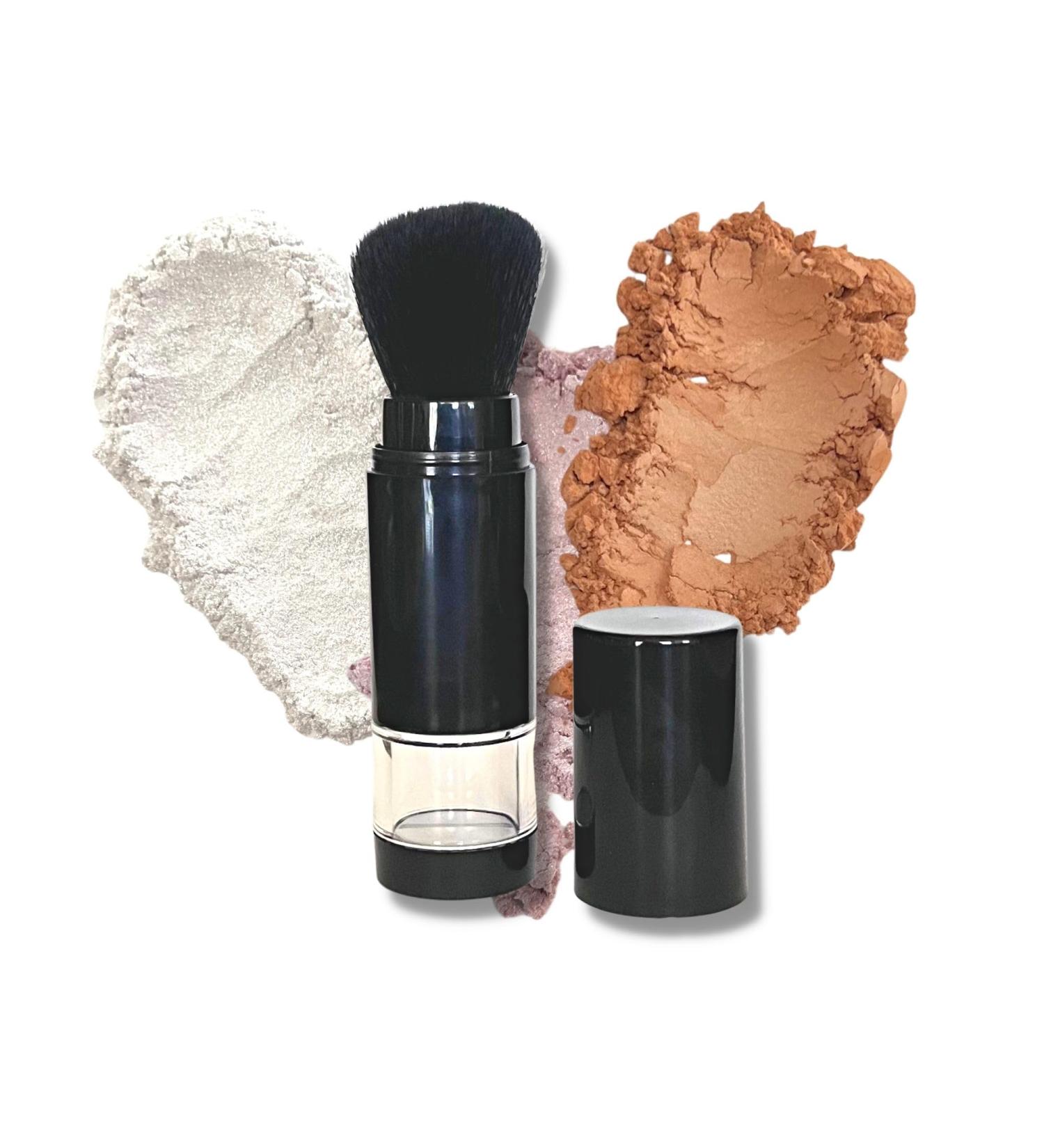 Premium Refillable Face Body & Hair Highlighters - 1 oz Pump Brush (Pack of 1) - Perfect for All Skin Types - Buy Online on SooperMarket.com