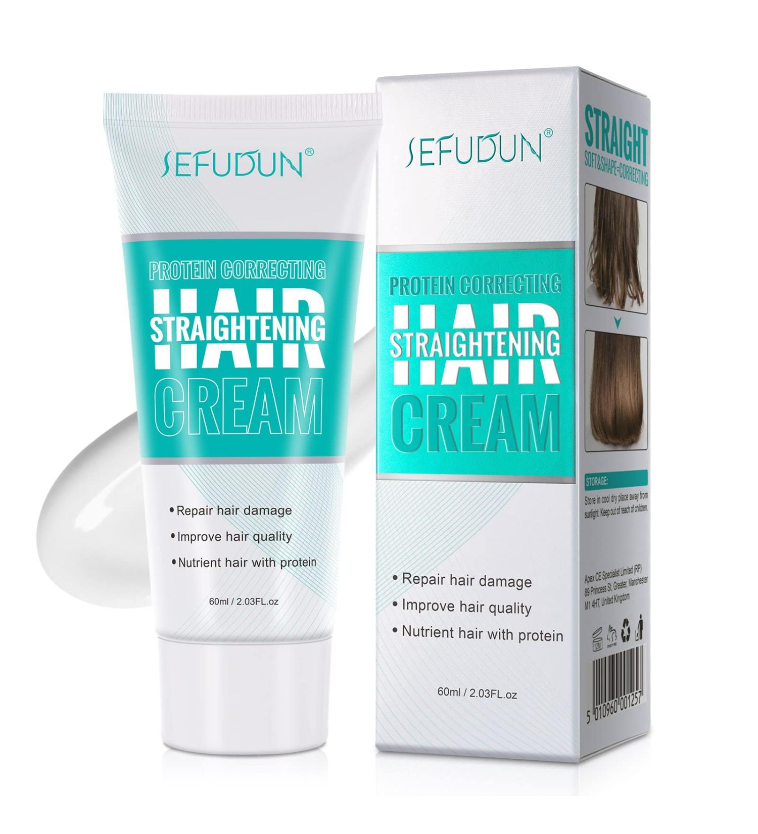 Hair Straightening Cream Protein Correcting: Repairing Damaged Hair Nourishing Fast Smoothing Silk & Gloss Hair for Women and Men - Buy Online on SooperMarket.com