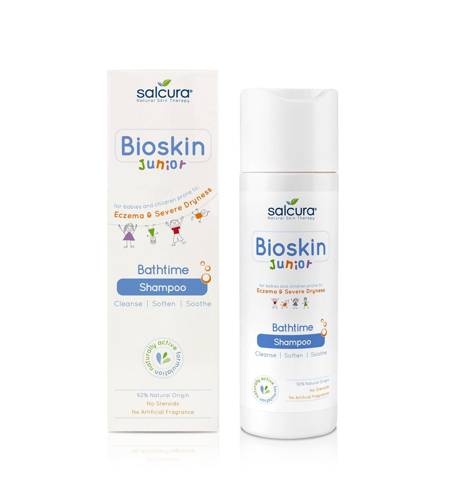 Salcura Bioskin Junior Shampoo - Gentle Low-Foam Kids Shampoo for Sensitive Skin - Soothes & Nourishes Dry Scalp - 200ml - Buy Online on SooperMarket.com