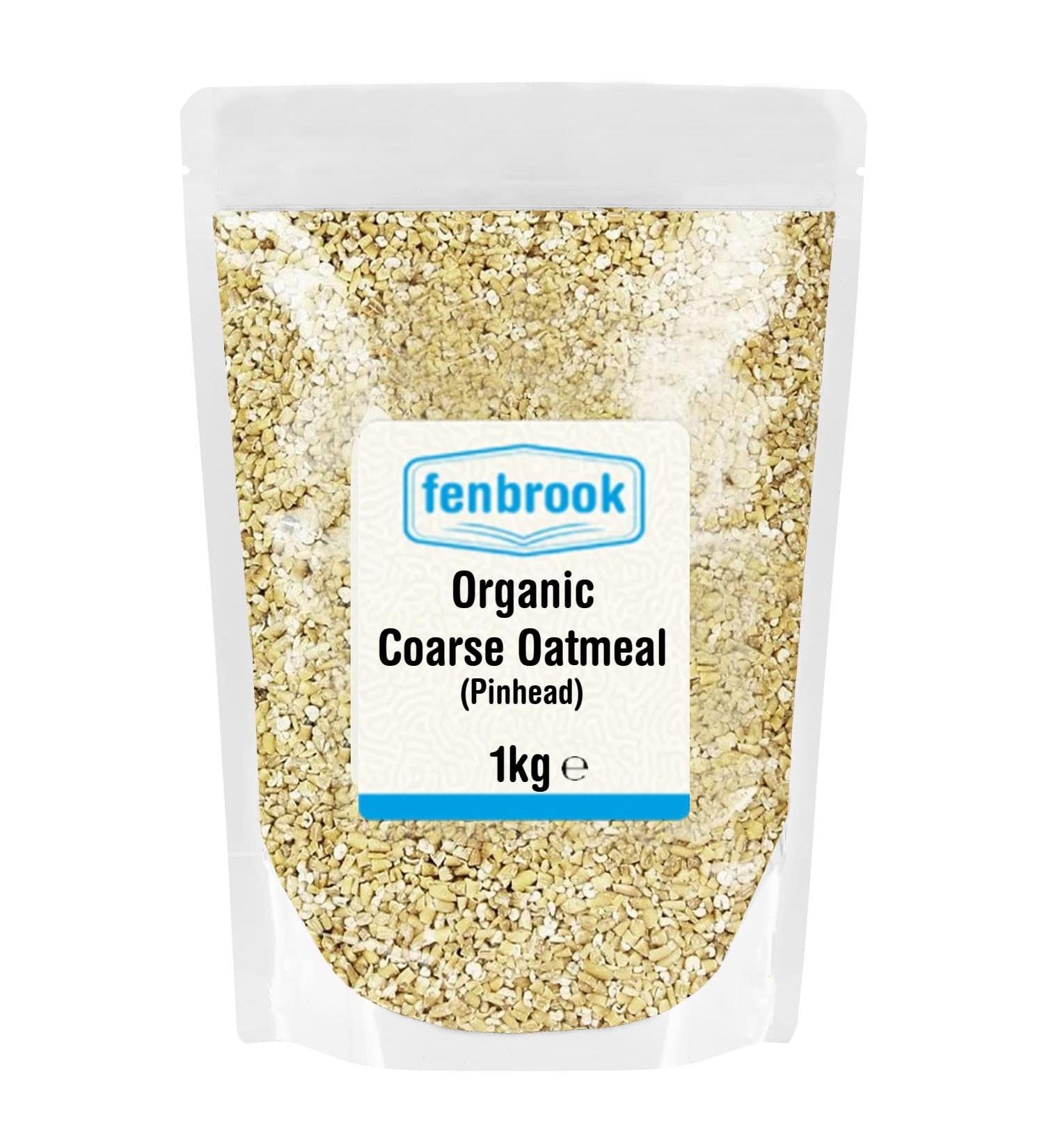 Organic Coarse Oatmeal (Pinhead) 1kg | Certified Organic by Fenbrook Organic - Buy Online on SooperMarket.com