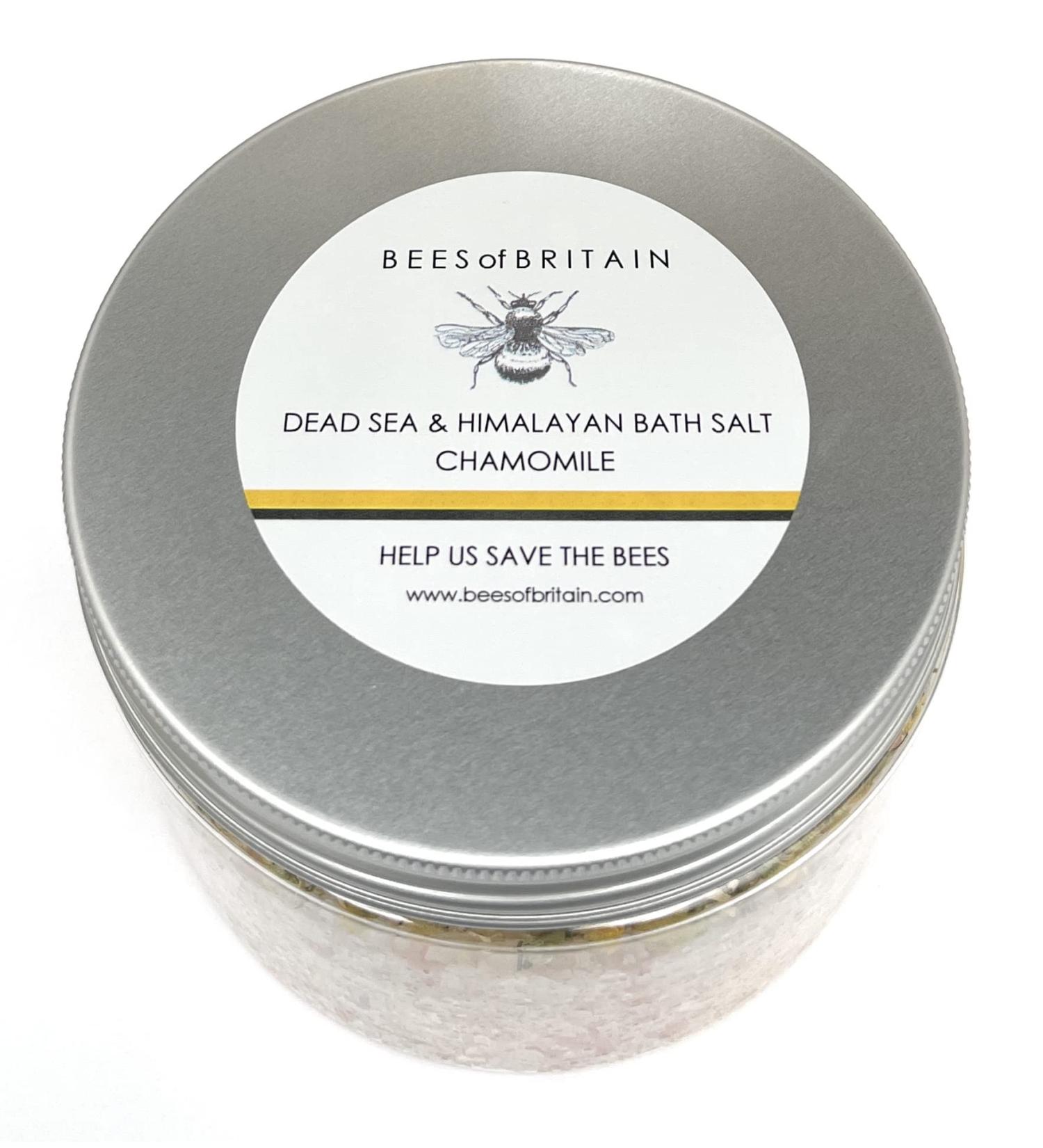 Bees of Britain Bathing Salt - 100% Natural Himalayan Salt with Chamomile | 450g | Supports Bee Conservation - Buy Online on SooperMarket.com