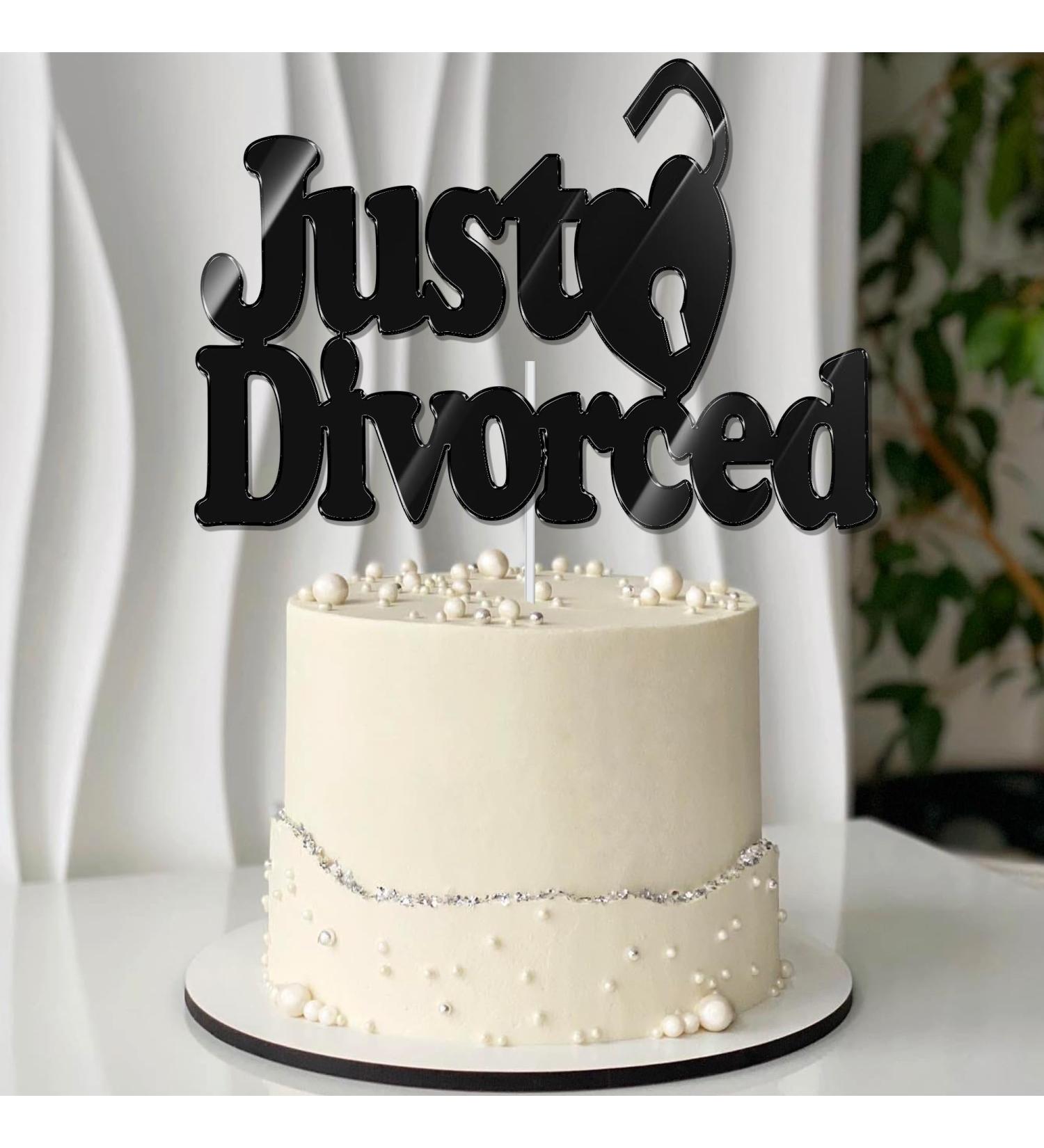 Divorce Cake Toppers - Just Divorced Cake Picks | Break Up Theme Decorations - Buy Online on SooperMarket.com