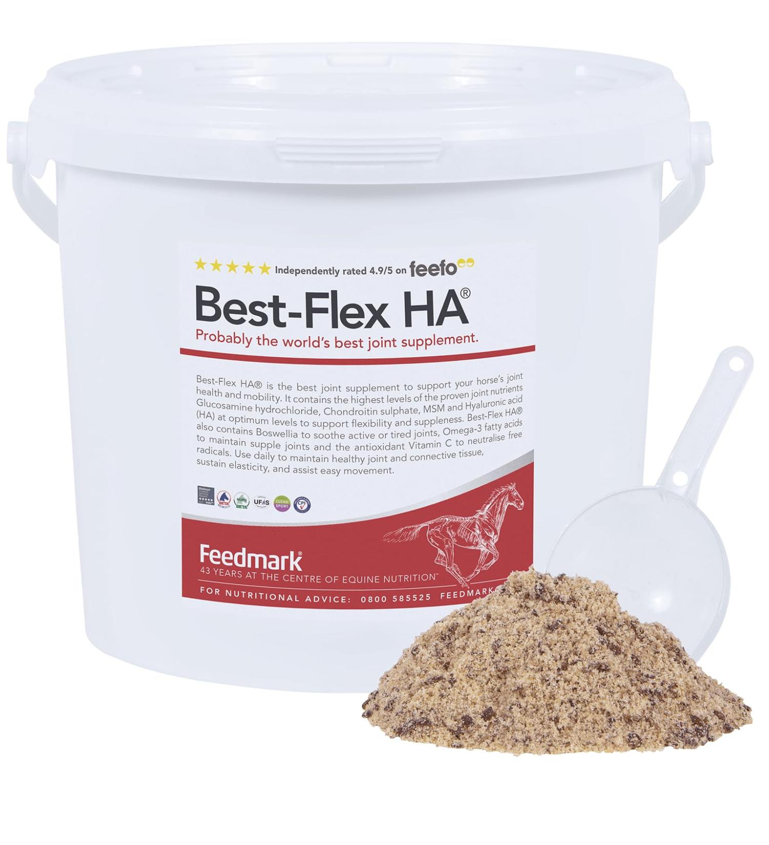 FEEDMARK BEST-FLEX HA | Probably the World s Best Horse Joint Supplement | Support Horse Joint Health & Mobility | 30 Days Supply | 2.7kg | 100% British Made | UFAS & BETA NOPS Accredited