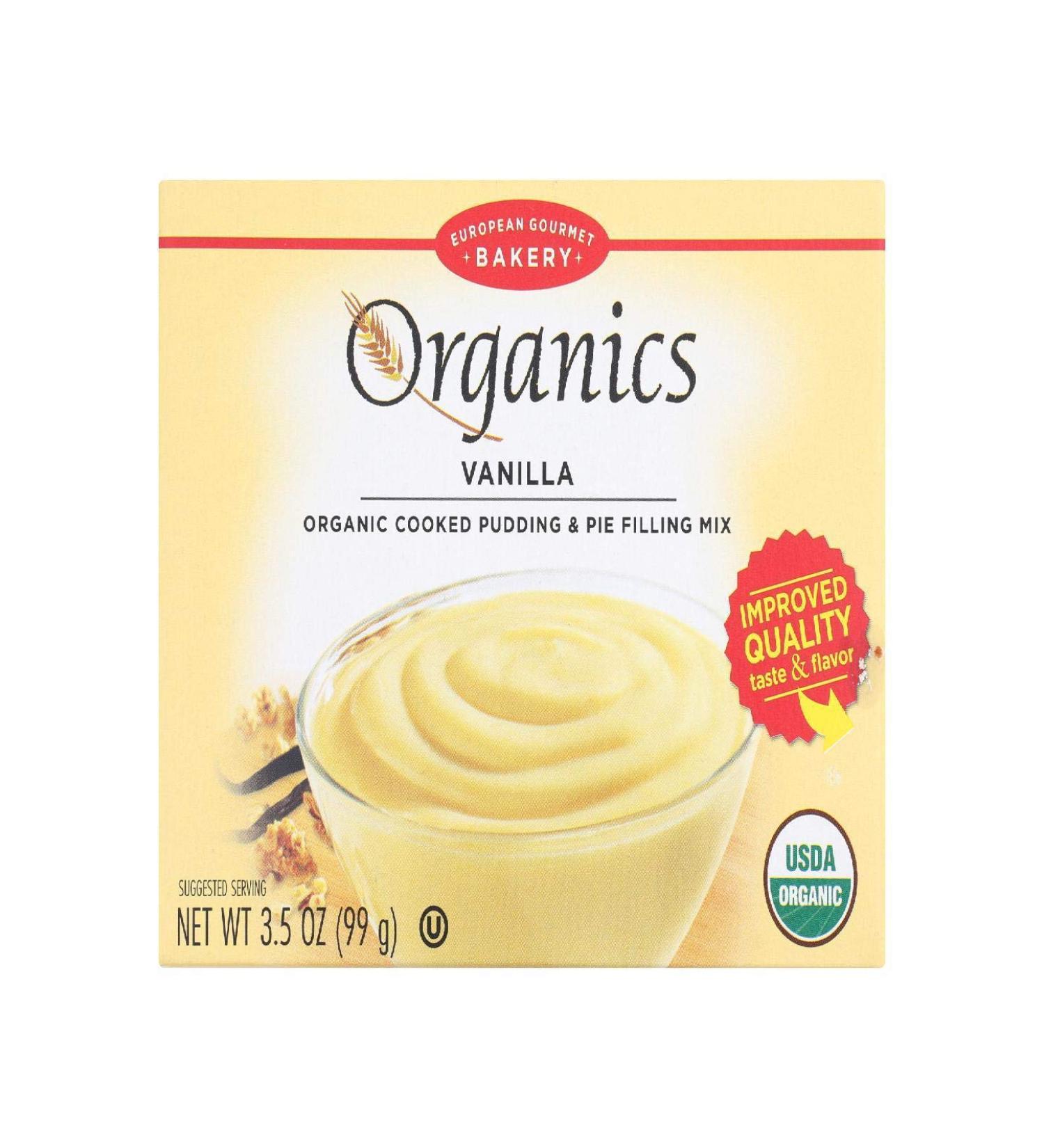 Organics Cooked Pudding & Pie Filling Mix - Vanilla 3.5 Ounce (99 Grams) Pkg