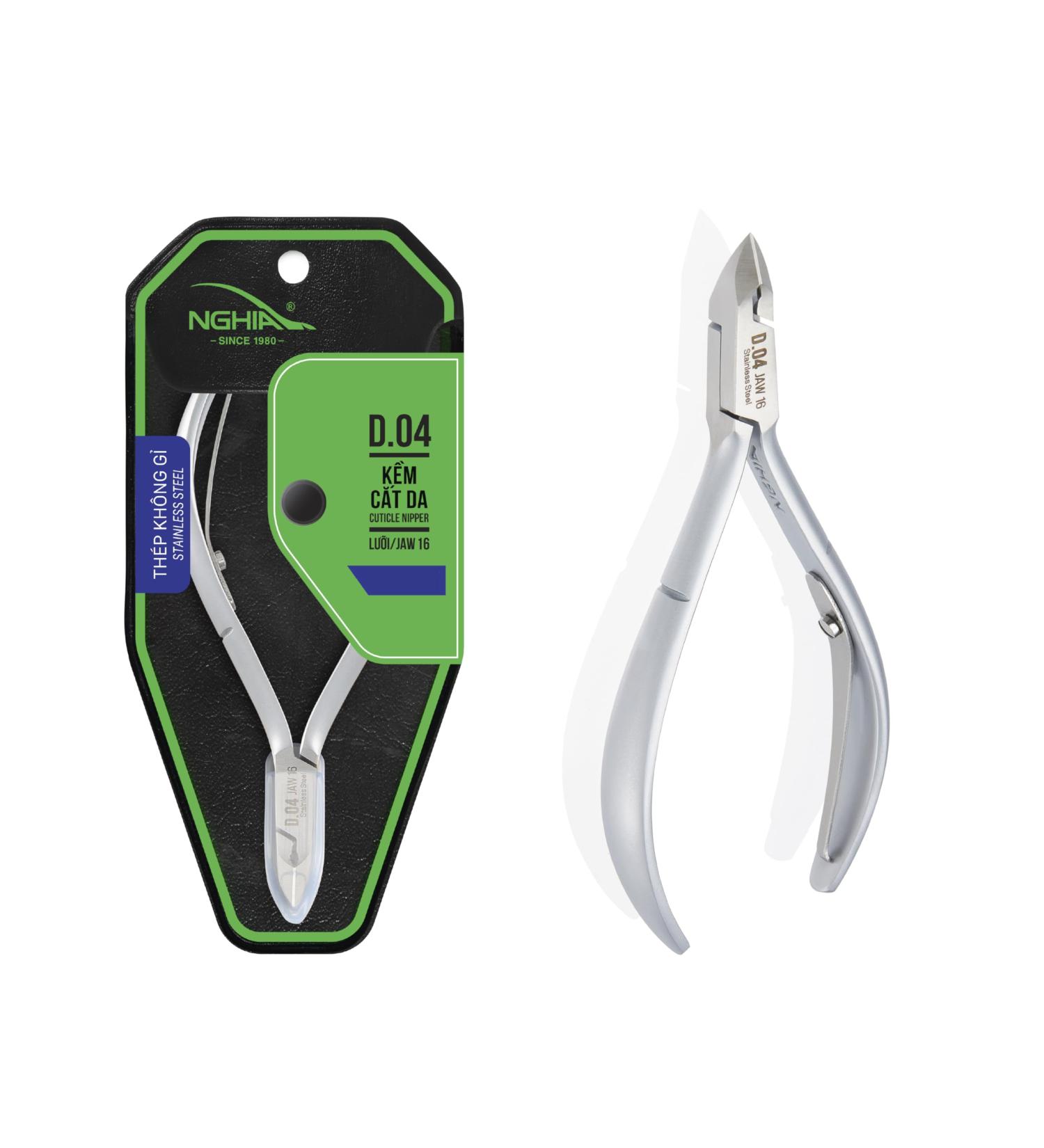 NGHIA Cuticle Nipper - D-04 JAW 12 | Stainless Steel | Durable and Sharp | Ergonomic Design | Grey Plated | Ideal for Salons and Home Use - Buy Online on SooperMarket.com