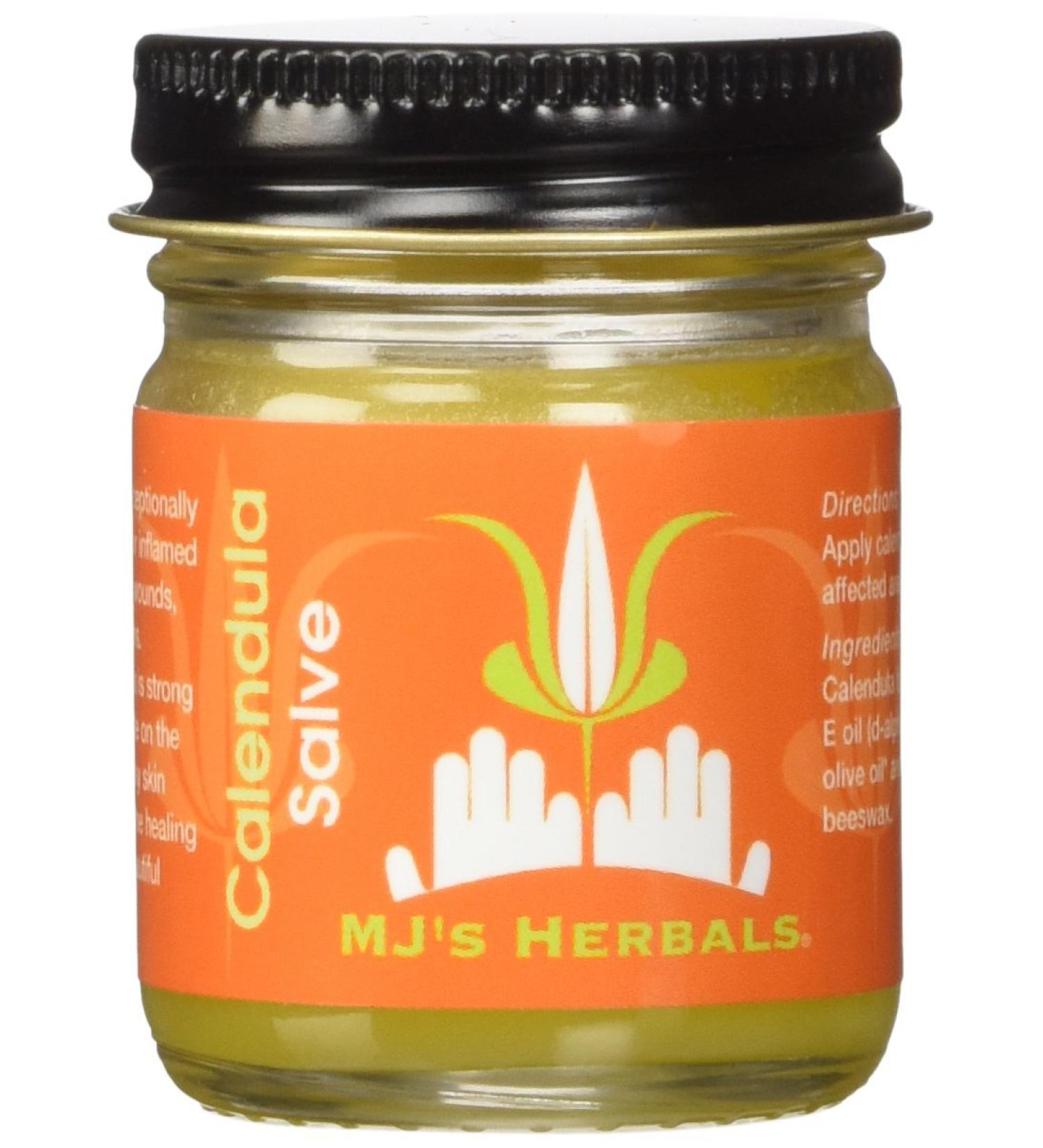 MJs Herbals Calendula Salve | Skin Soothing Eczema Cream 1 oz - Organic Calendula & Propolis Beeswax for Diaper Rash, Scar Treatment & Bug Bite Relief - Buy Online on SooperMarket.com
