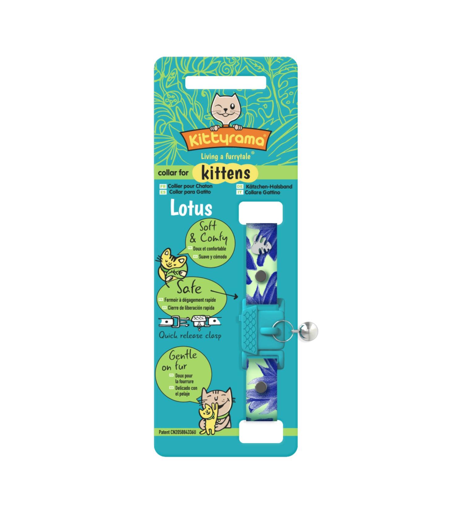 Buy Award-Winning Hypoallergenic Kittyrama Botanical Collars for Cats & Kittens | Soft Comfortable Veterinarian Approved & Quick Release Breakaway - Buy Online on SooperMarket.com
