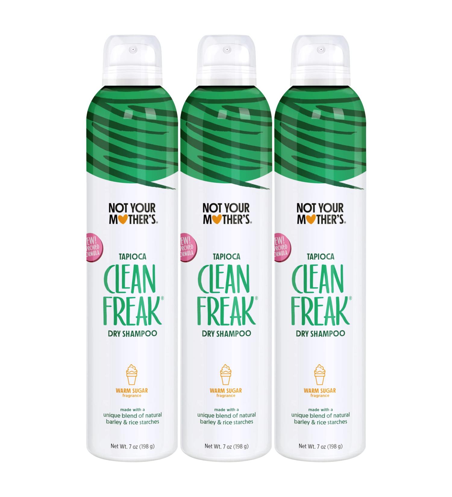 Not Your Mother's Clean Freak Tapioca Dry Shampoo 3-Pack - 7 oz - Instantly Absorbs Oil - Refreshing Formula - Packaging May Vary - Buy Online on SooperMarket.com