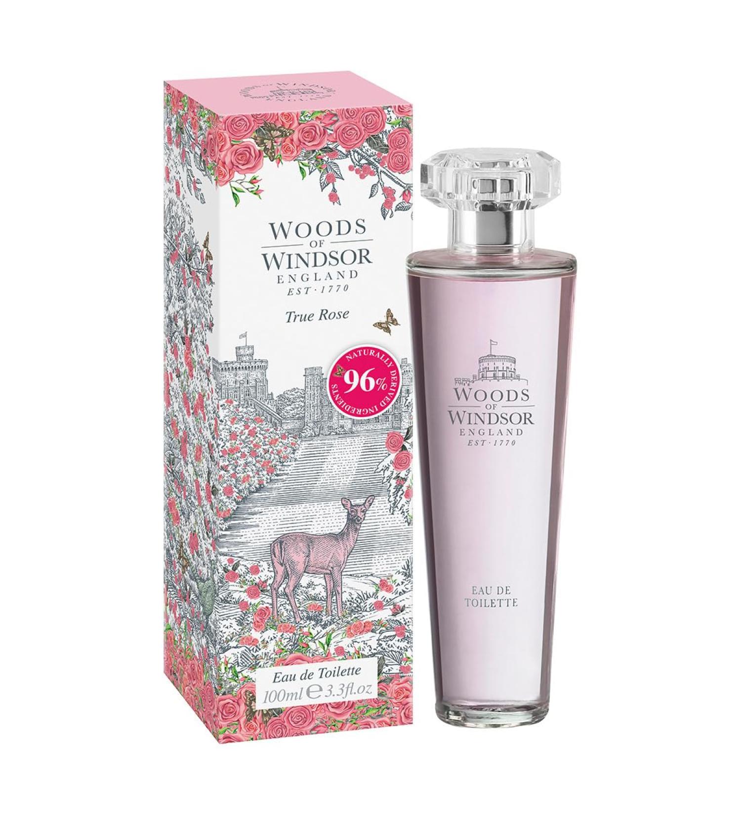 Woods of Windsor True Rose Eau de Toilette Floral Womens Perfume with Notes of Violet Leaf and Rose Otto Rose Perfume for Women True Rose Scent 100ml Rose 3.4 Fl Oz (Pack of 1)