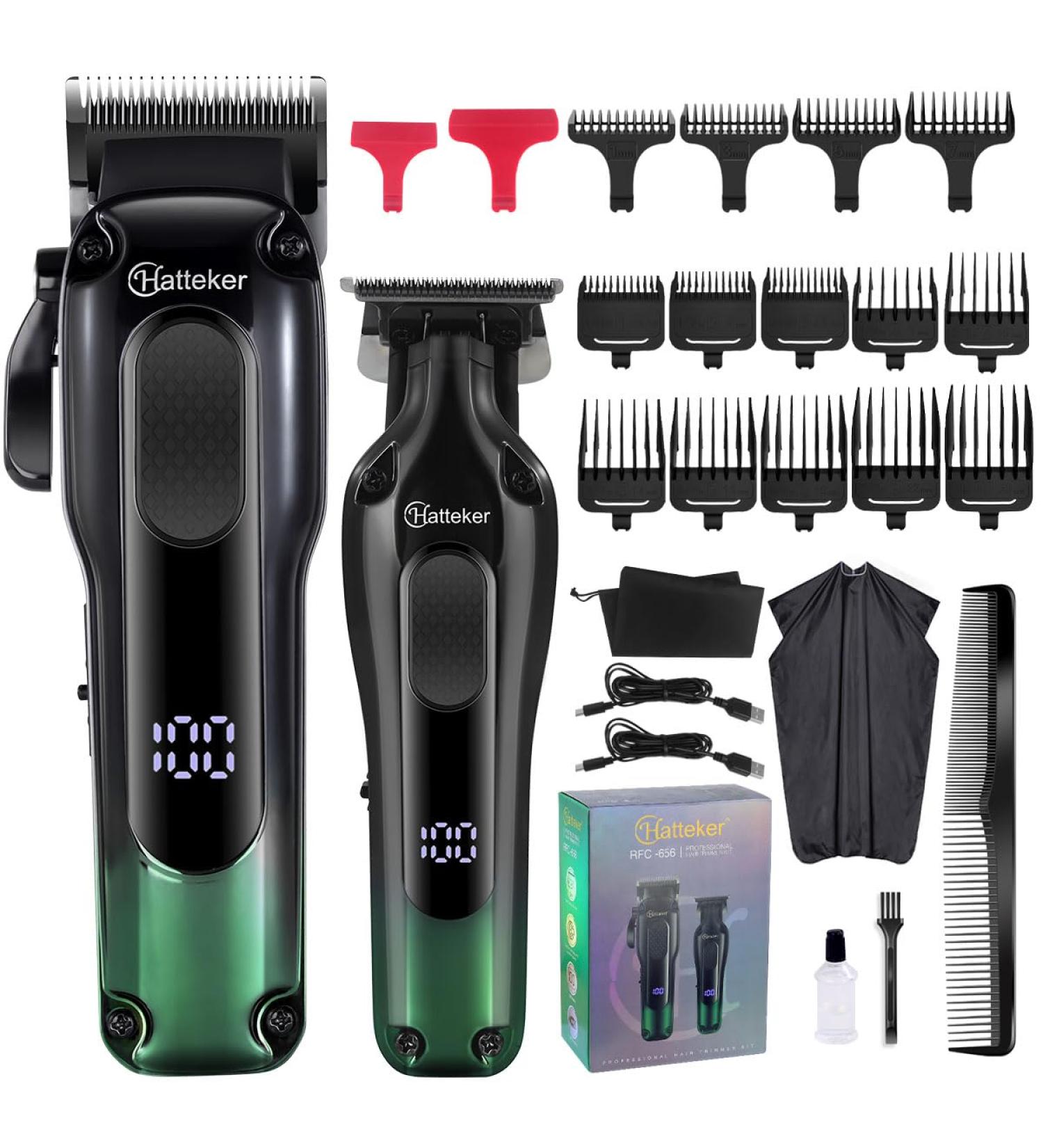 Buy Hatteker Professional Hair Clippers for Men | Cordless Clippers & Trimmers Set | Rechargeable Beard Trimmer - International Shipping Available - Buy Online on SooperMarket.com