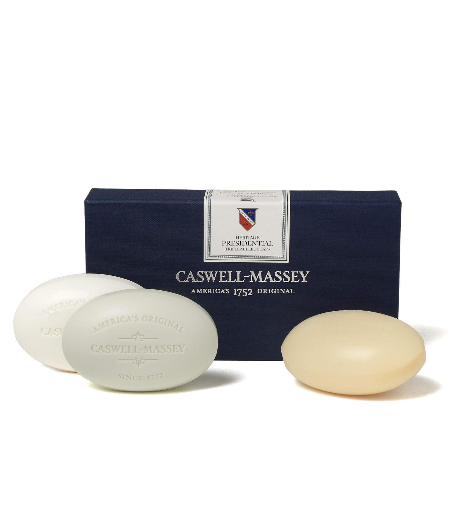 Caswell-Massey Heritage Presidential Three-Soap Set for Men | Made in USA | Triple Milled, Scented & Moisturizing Bath Soap - 3 Count - Buy Online on SooperMarket.com
