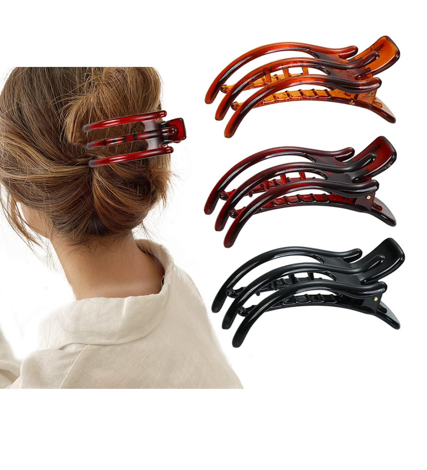 Aaiffey Alligator Clips for Hair - 3Pcs Women's French Curved Medium Hair Clips - Buy Online on SooperMarket.com