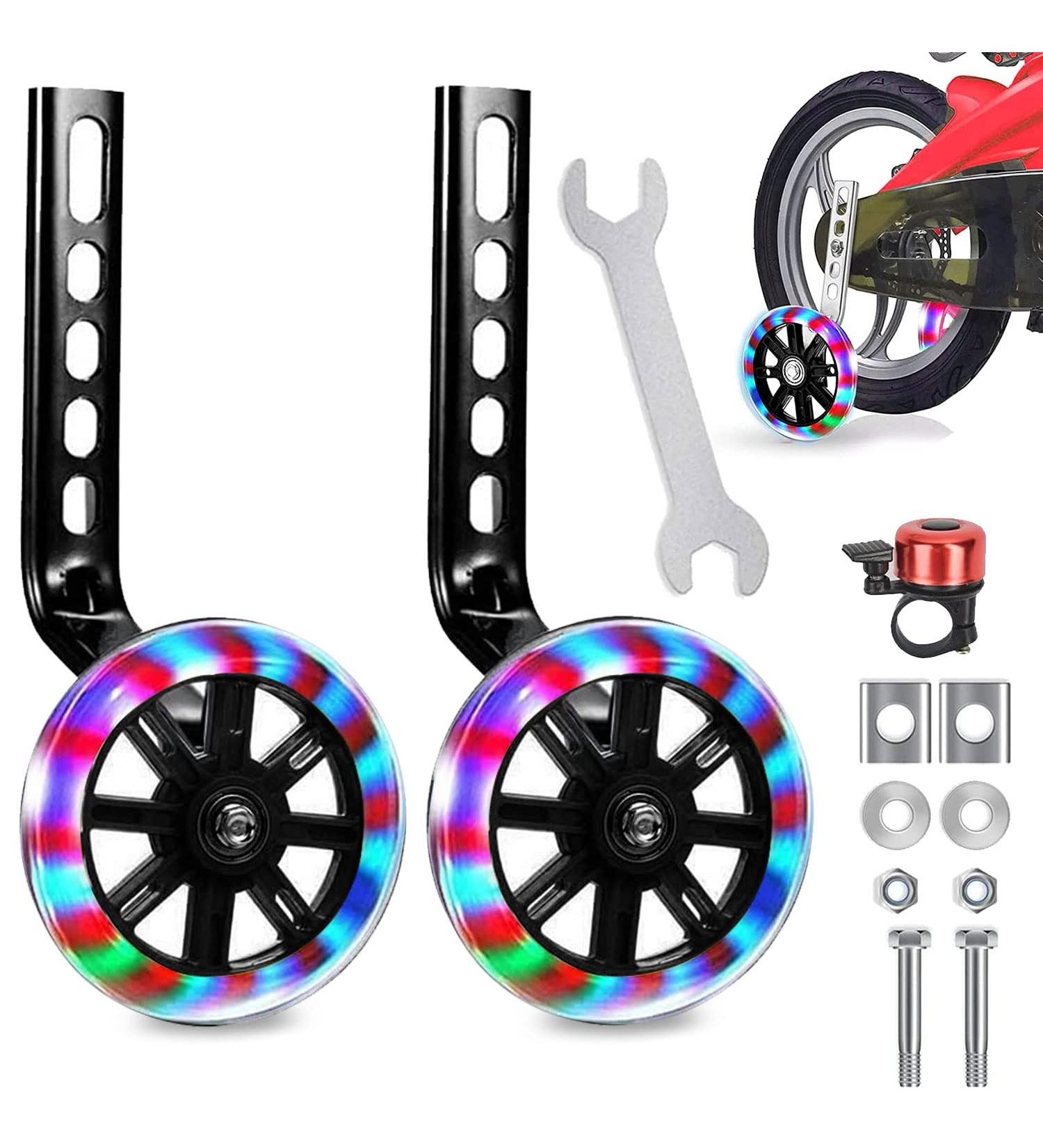Buy Sunshine Smile 2-Piece Universal Support Wheels for Children's Bikes - Durable Black Iron Training Wheels for Kids - Buy Online on SooperMarket.com