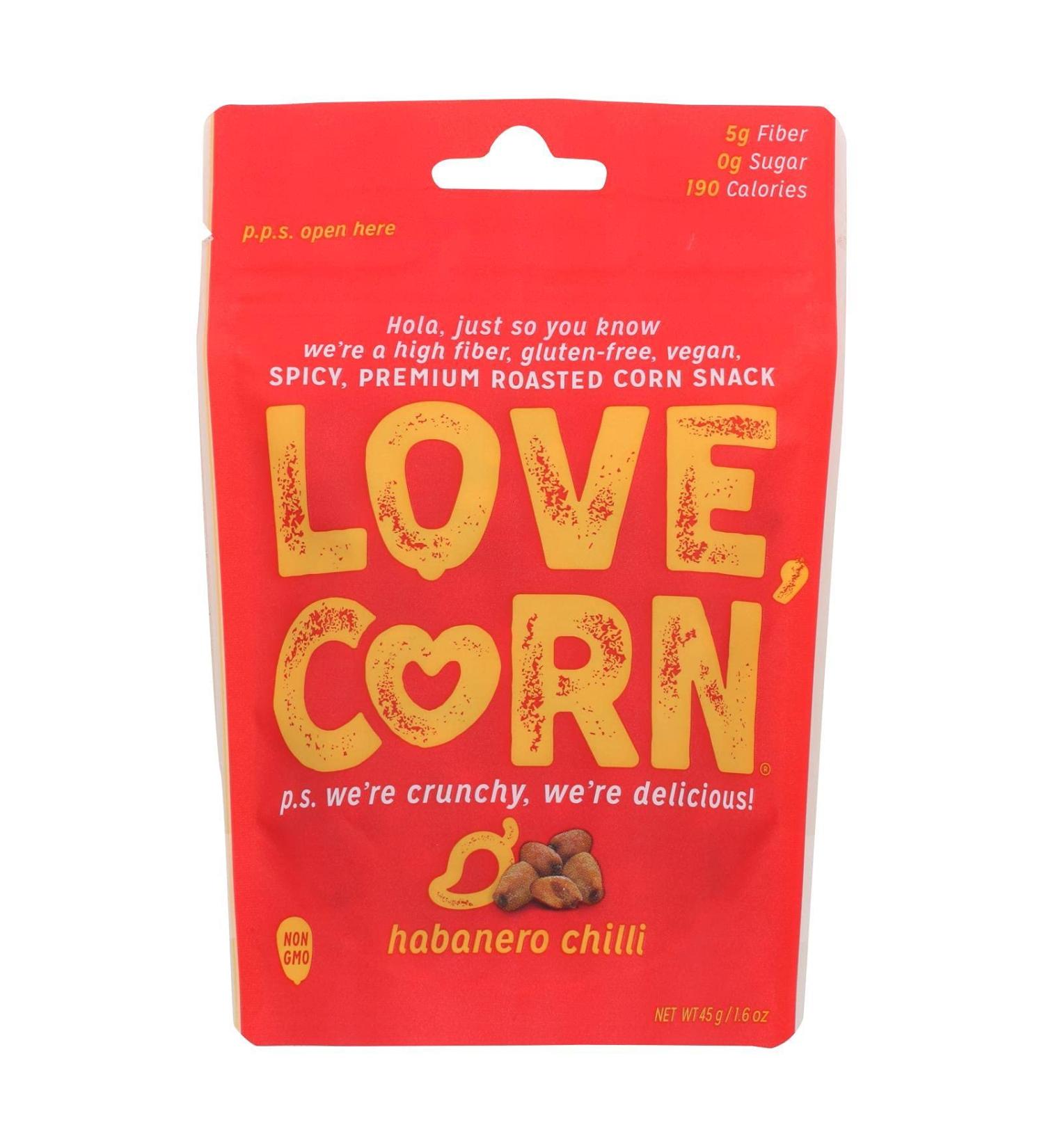 Love Corn Roasted Habanero Snack - Case of 10 (1.6 oz each) - Spicy & Crunchy - Buy Online on SooperMarket.com