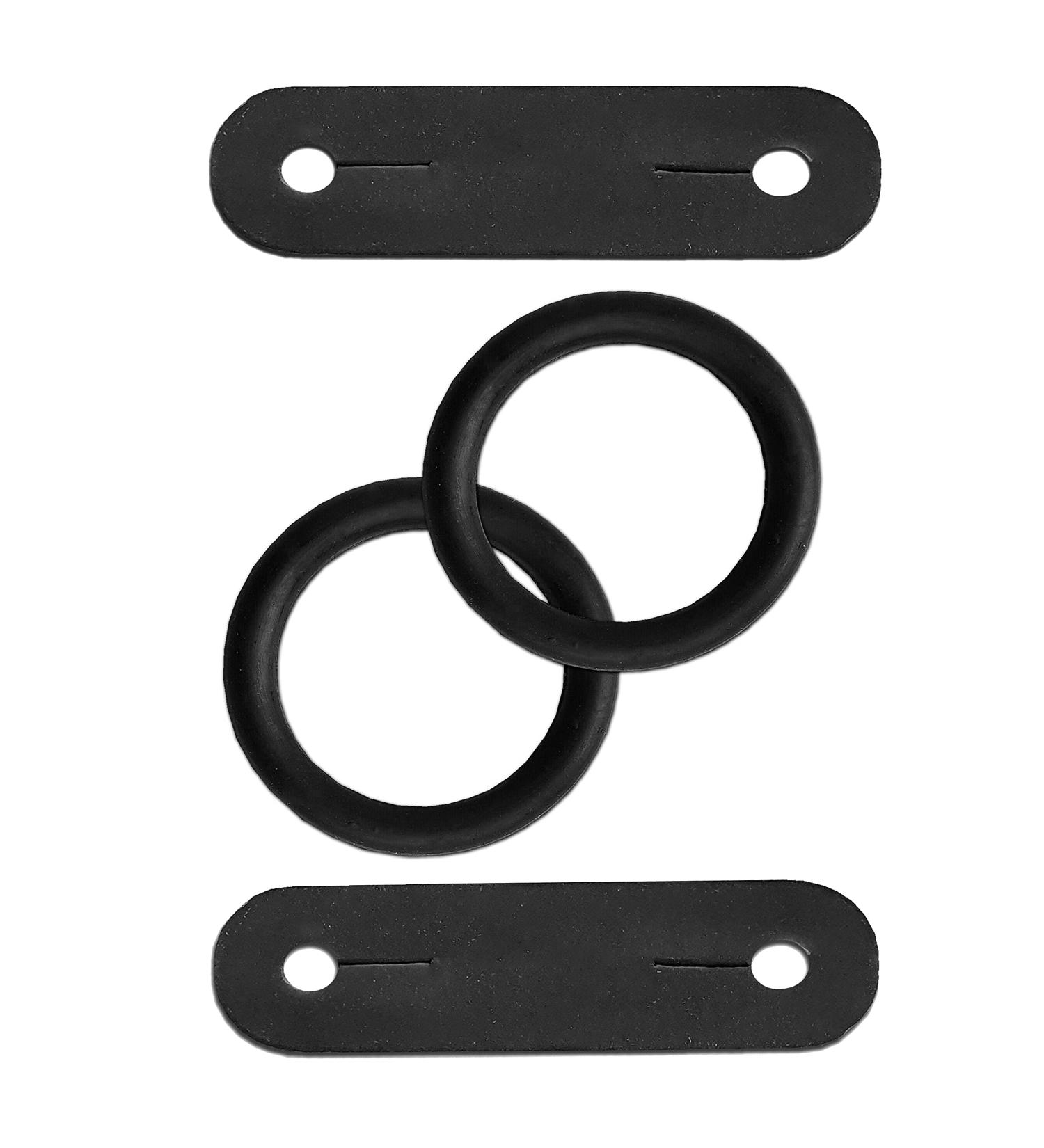 YNR Black Peacock Safety Irons Stirrups - Rubber Rings & Leather Clips Replacement Tabs - 1 Pair - Buy Online on SooperMarket.com