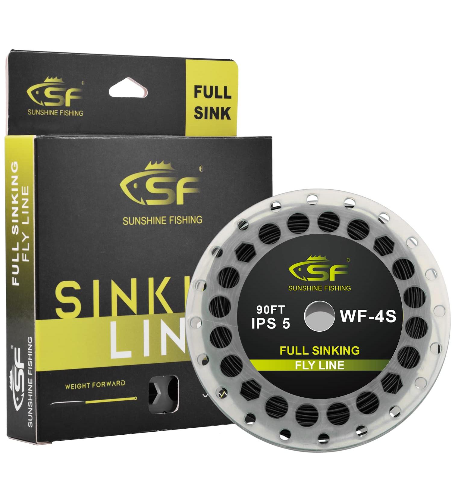 SF Full Sinking Fly Fishing Line | Weight Forward Taper | Freshwater WF4-9 | 90FT IPS3/IPS5 | Black | Full Sink | WF4S-90FT-5IPS - Buy Online on SooperMarket.com